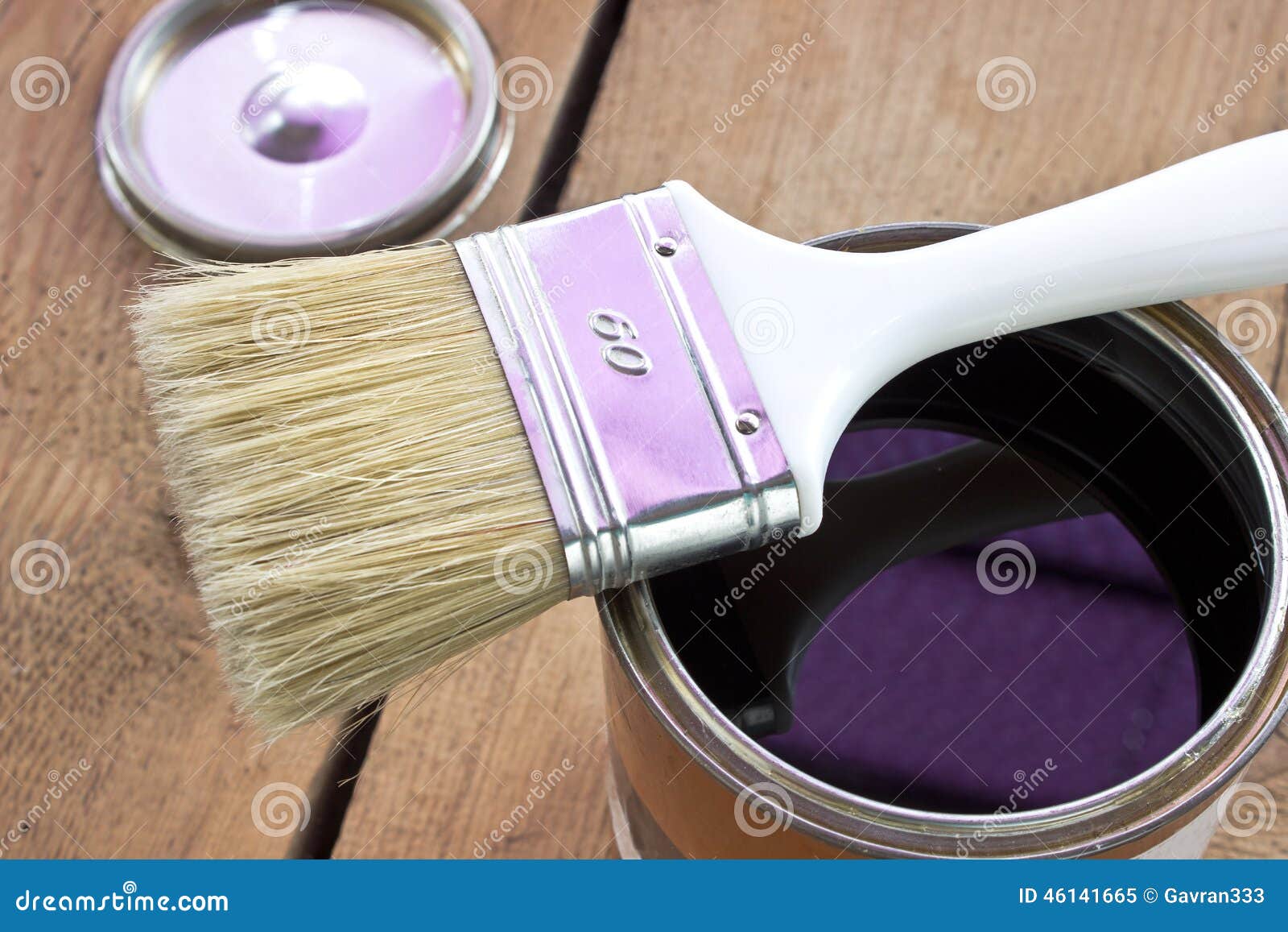 Paint Brush and Varnish Can Stock Image Image of decorating, gallon 46141665