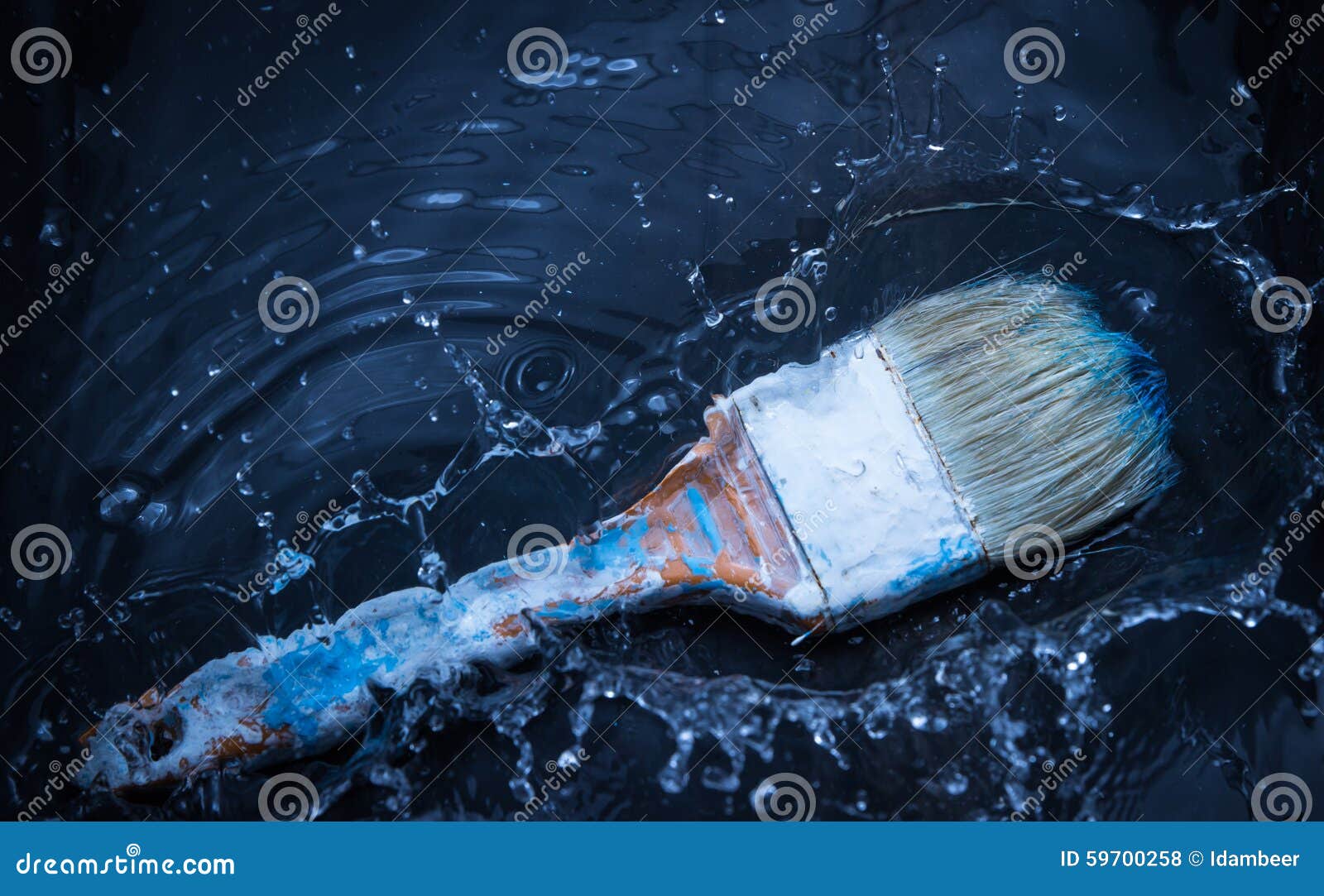 Paint brush stock photo. Image of home, splash, paintbrush 59700258