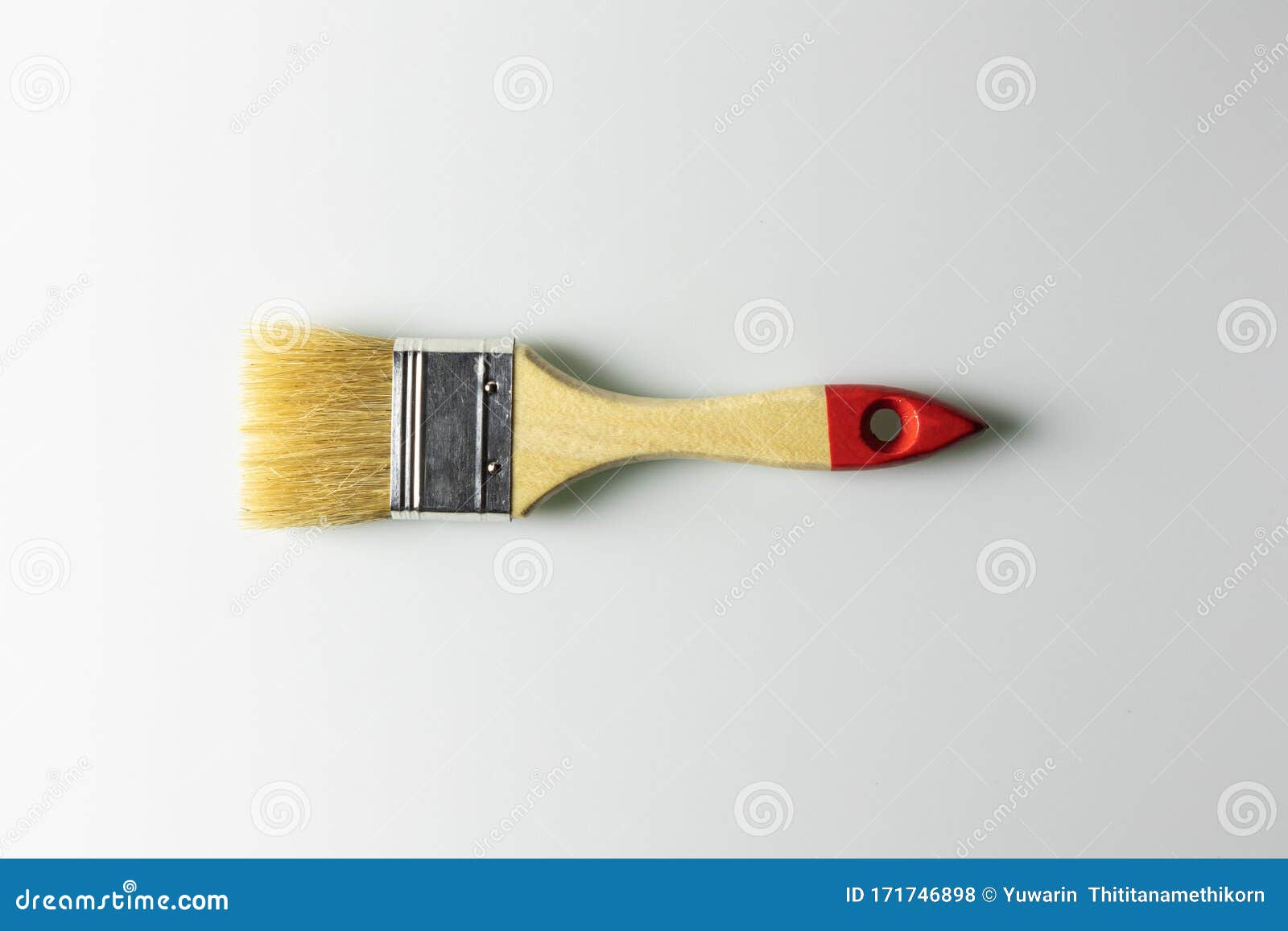 Paint brush on a white. stock photo. Image of handle 171746898
