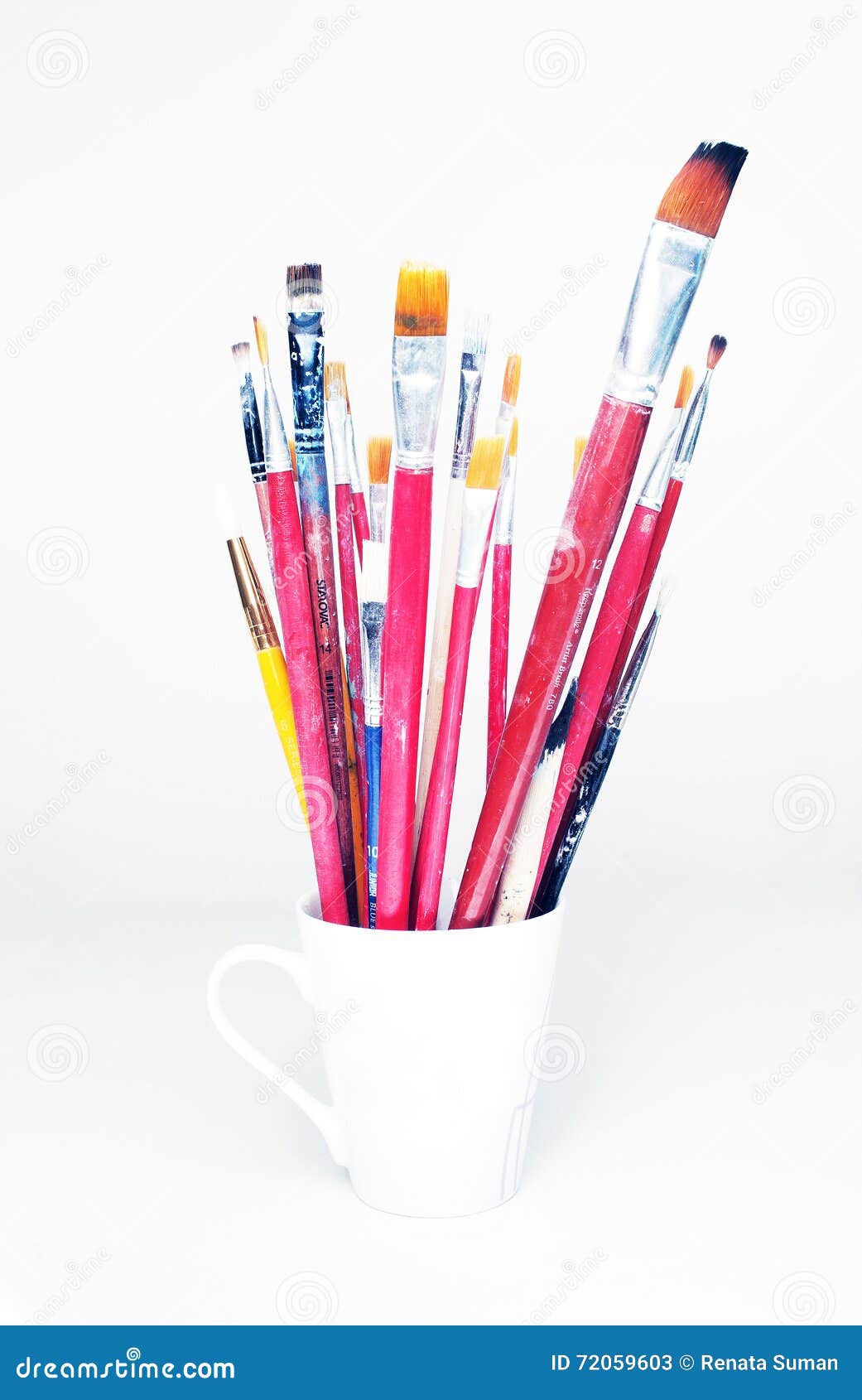 Paint brushes stock image. Image of color, tool, used 72059603