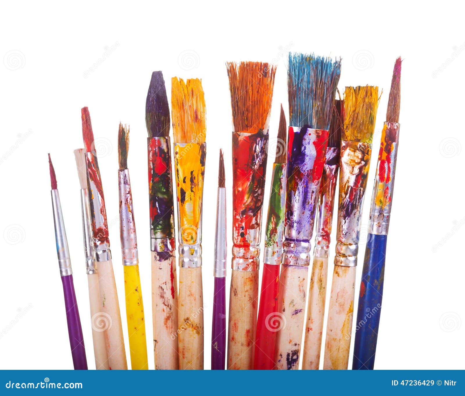 Paint brushes stock image. Image of equipment, blue, paint 47236429