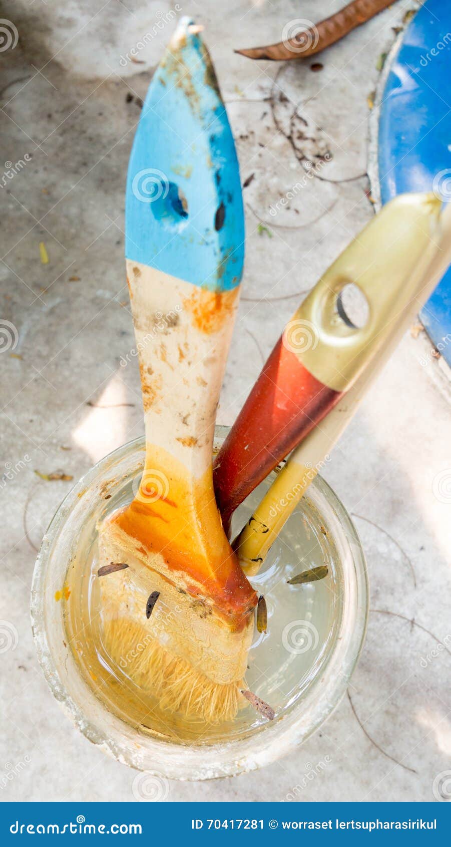 Paint Brushes with Nature Background Stock Image Image of wallpaper, abstract 70417281