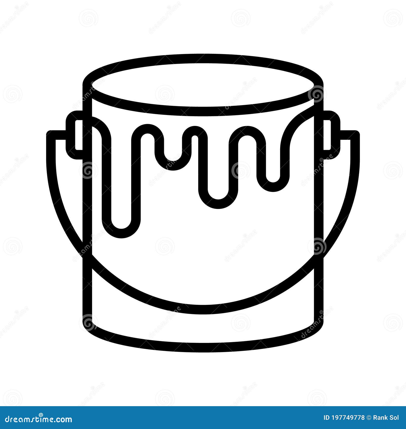 Paint Bucket, Bucket, Color, Paint Fully Editable Vector Icon Stock