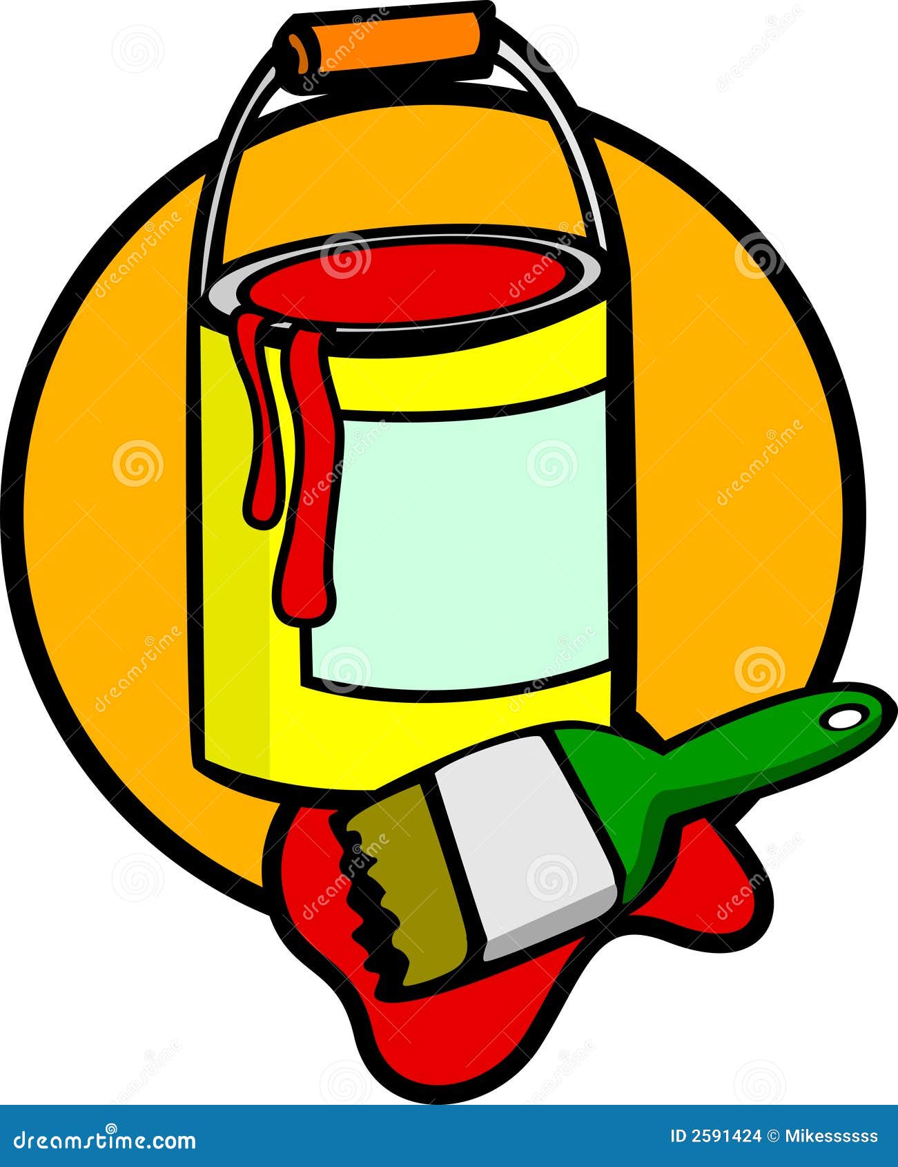 clipart paint can and brush - photo #33