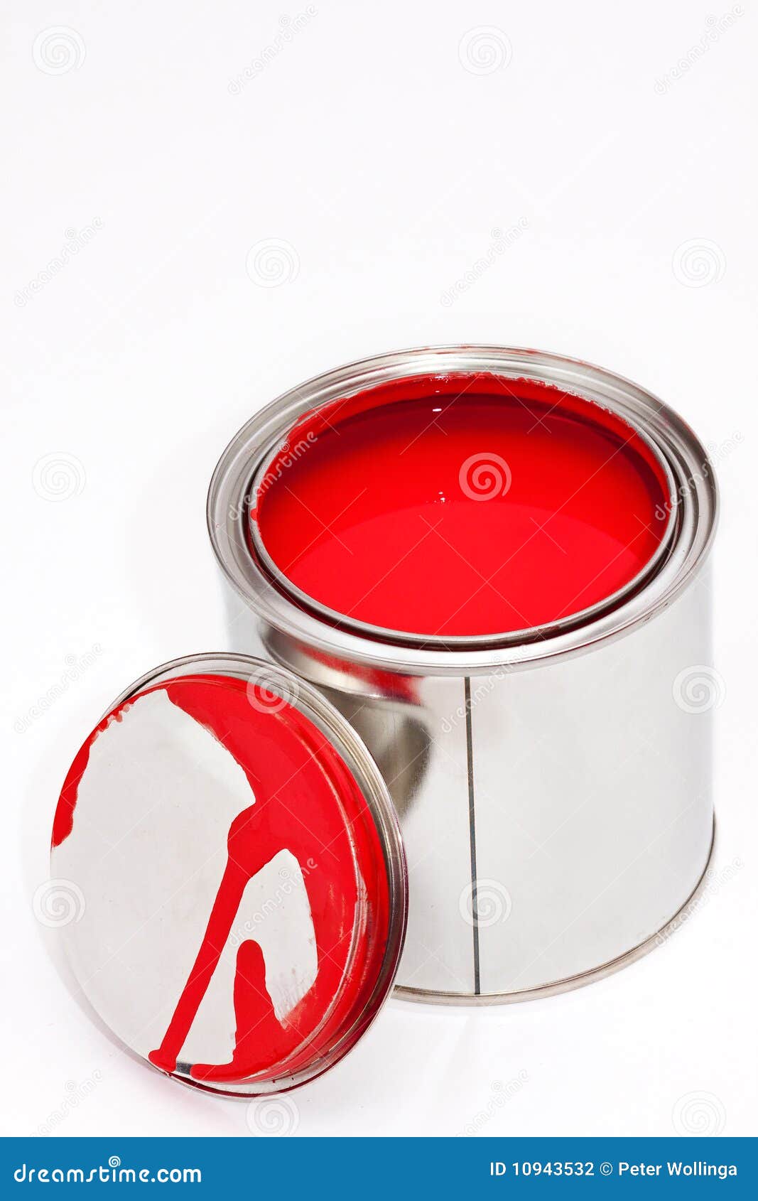 Paint can with cover stock photo. Image of dripping, messy 10943532