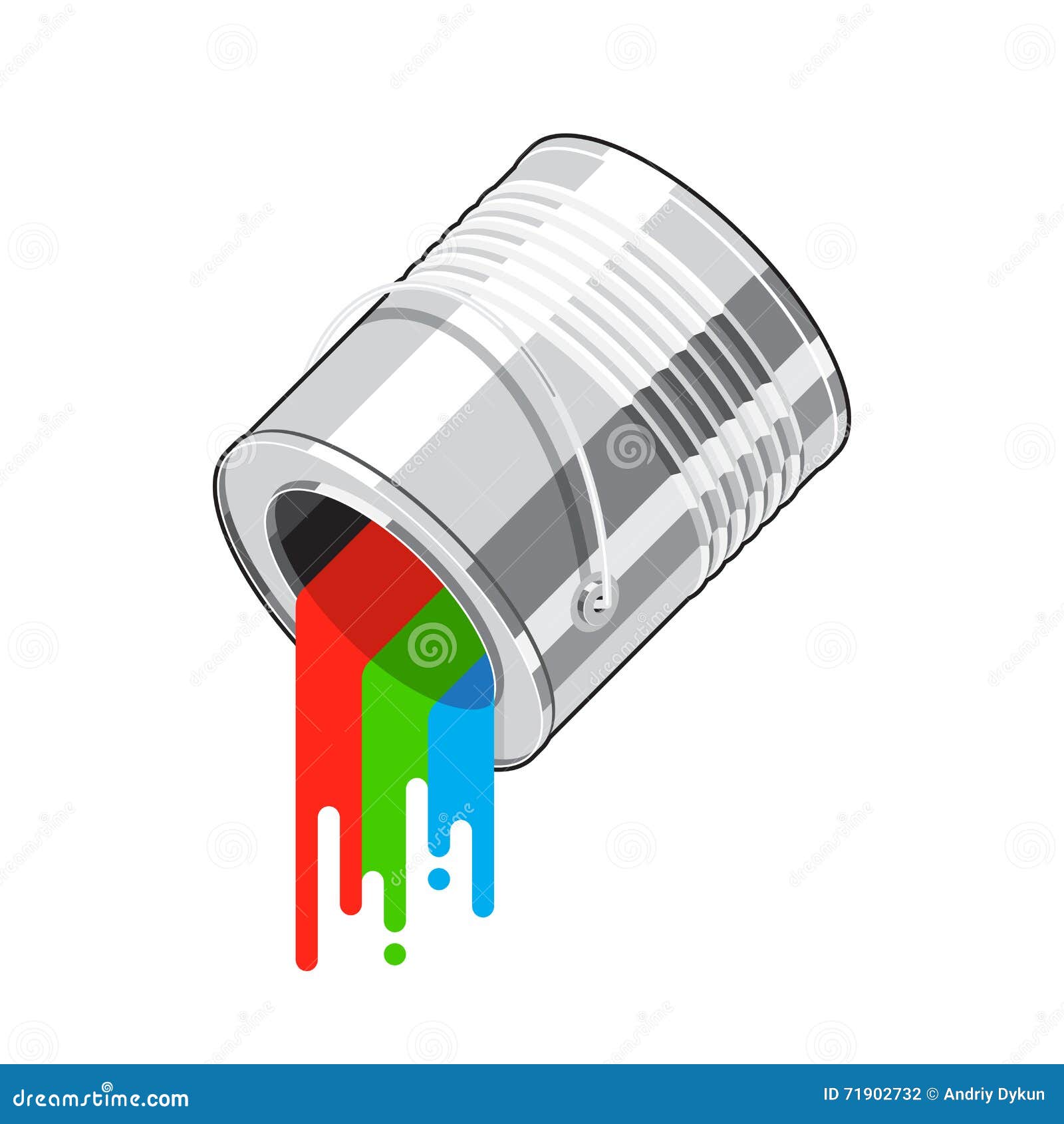 Paint can flow stock vector. Illustration of metal, improvement - 71902732