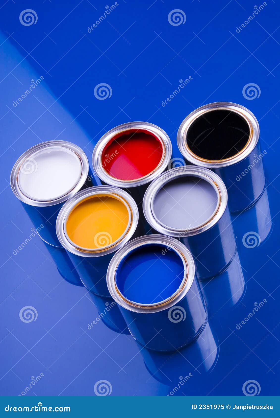 Paint and cans stock image. Image of pigment, container 2351975