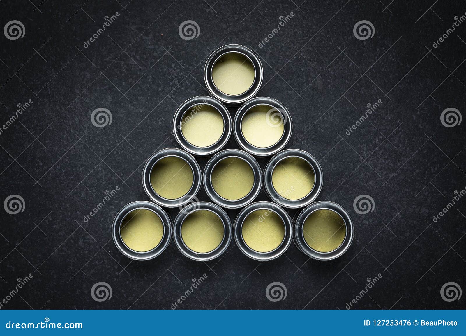 Empty Old Paint Cans Ready Be Stock Photo 108858848