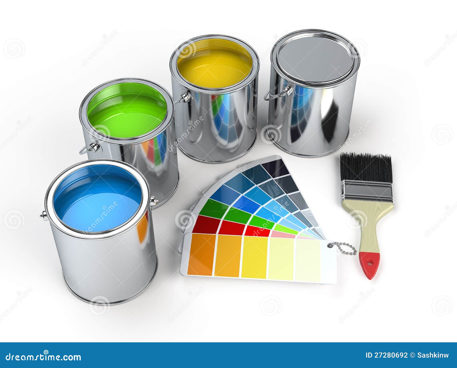 Paint Cans With Brush And Pantone Stock Photography Image 27280692