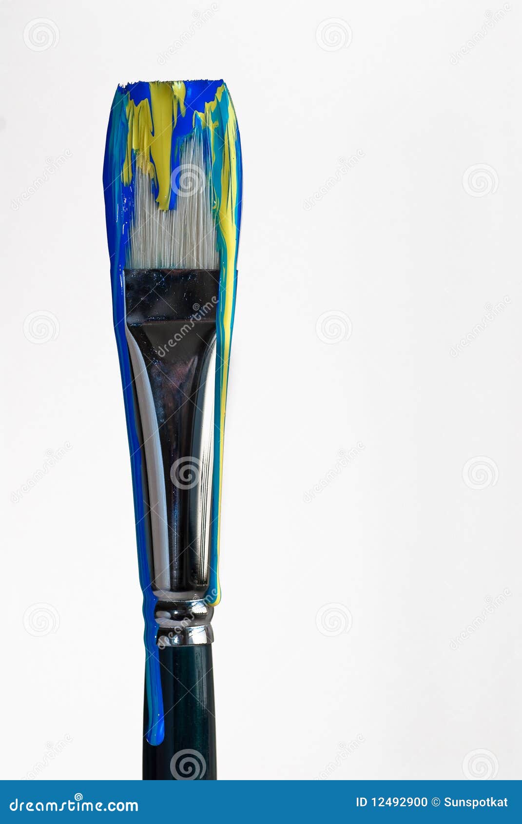 Paint Dripping Down Brush on White Stock Photo Image of brush, paint 12492900