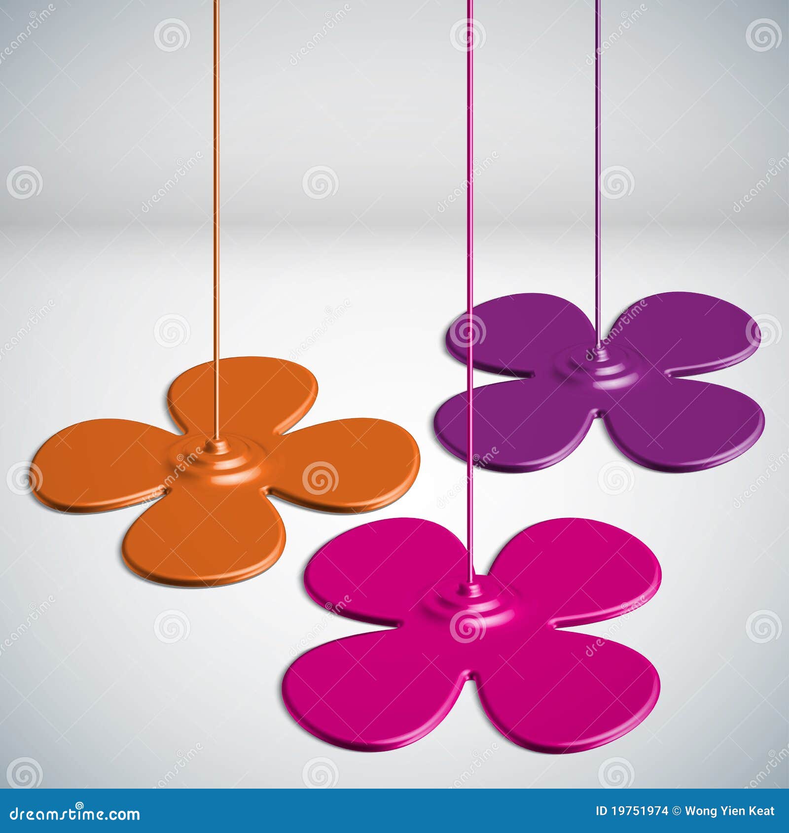Paint Dripping Flowers stock vector. Illustration of eps10 19751974