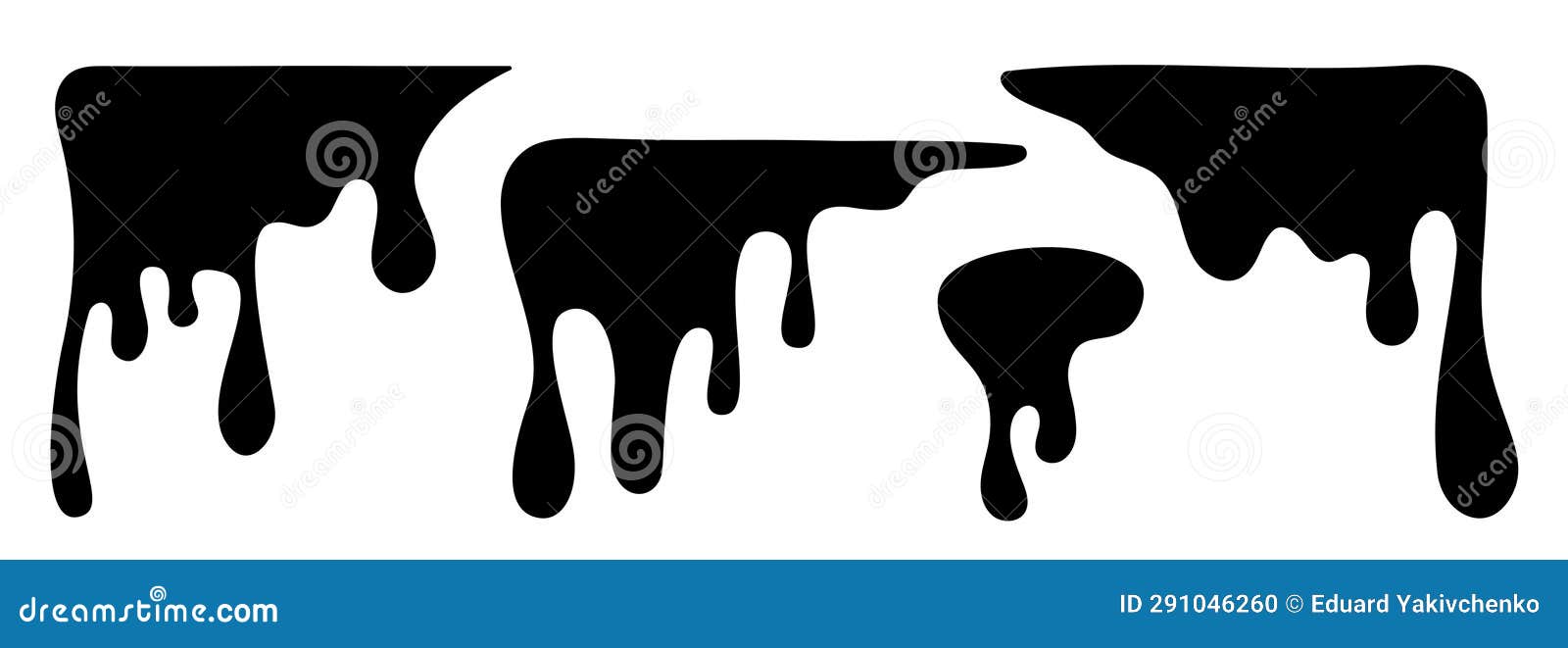 Paint Dripping Liquid Set. Current Paint, Stains. Oil Drop Stock