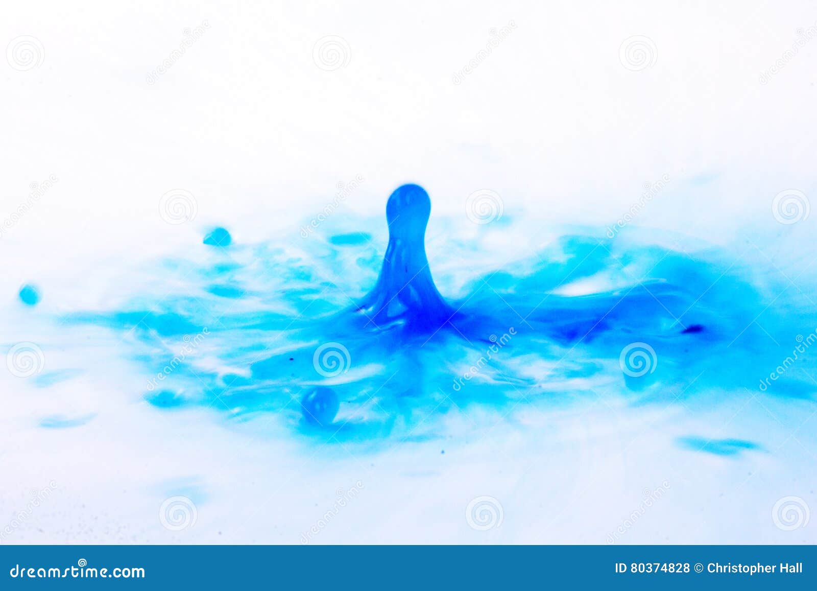 Paint Drop Splashing on Black a Background Stock Photo Image of