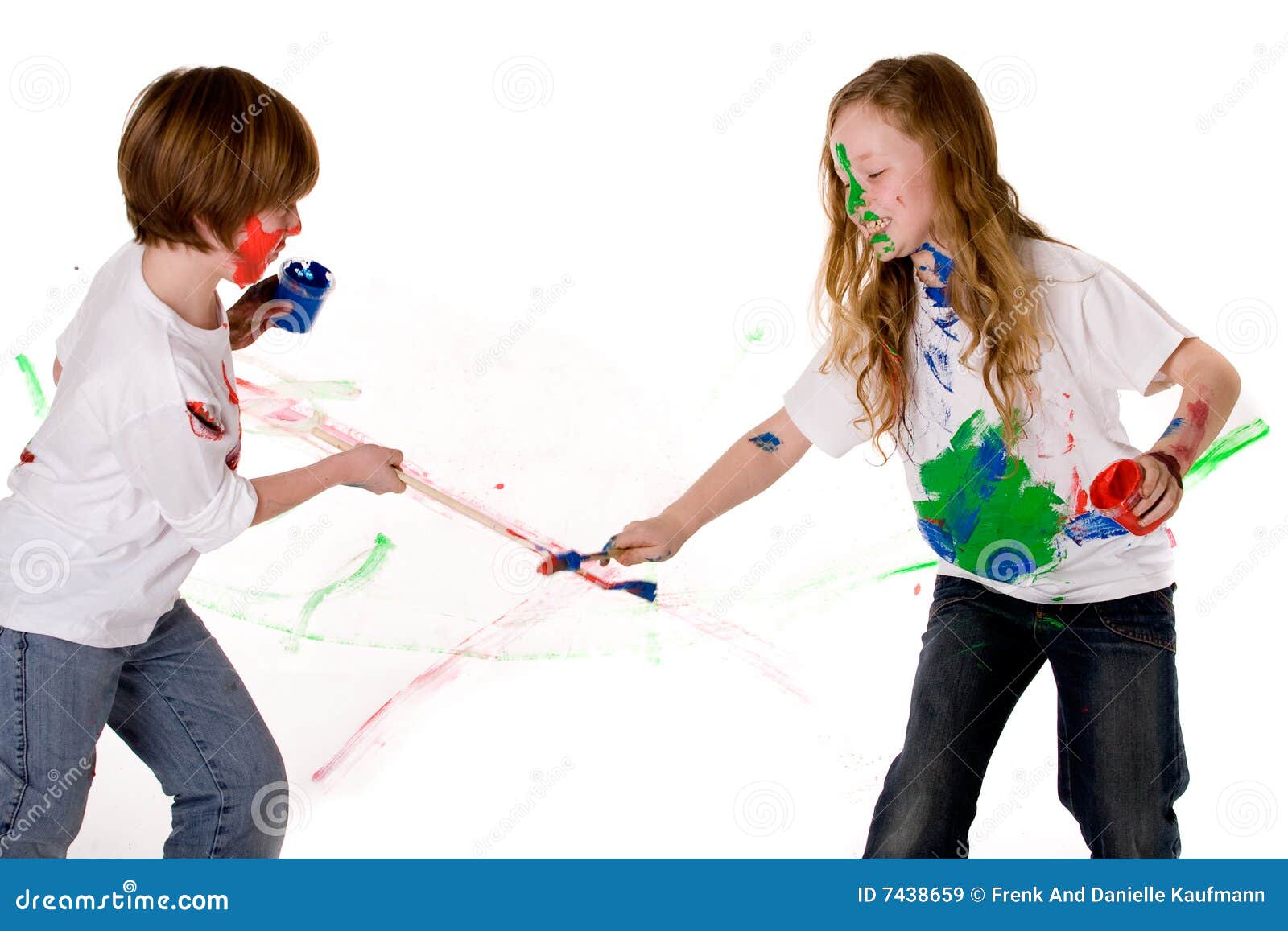 Paint Fight Royalty Free Stock Images Image 7438659