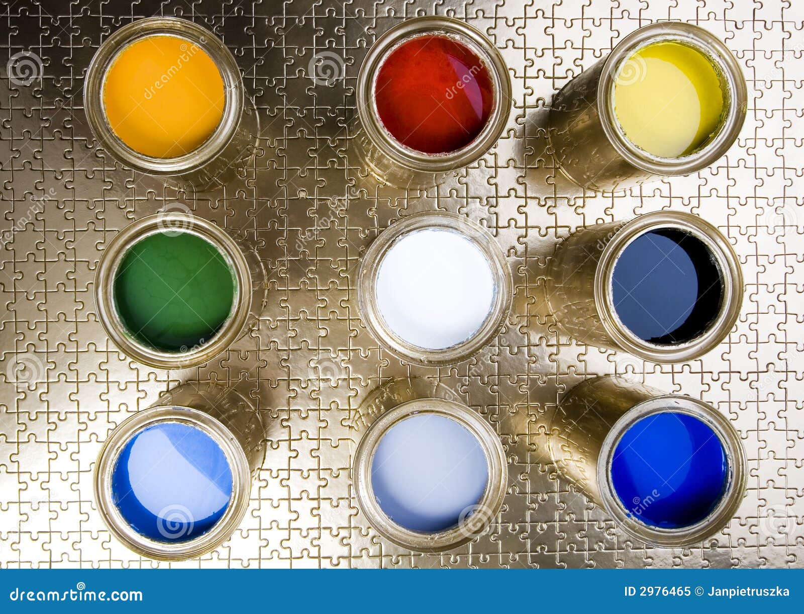 Paint and gold cans stock image. Image of decorate, abstract 2976465