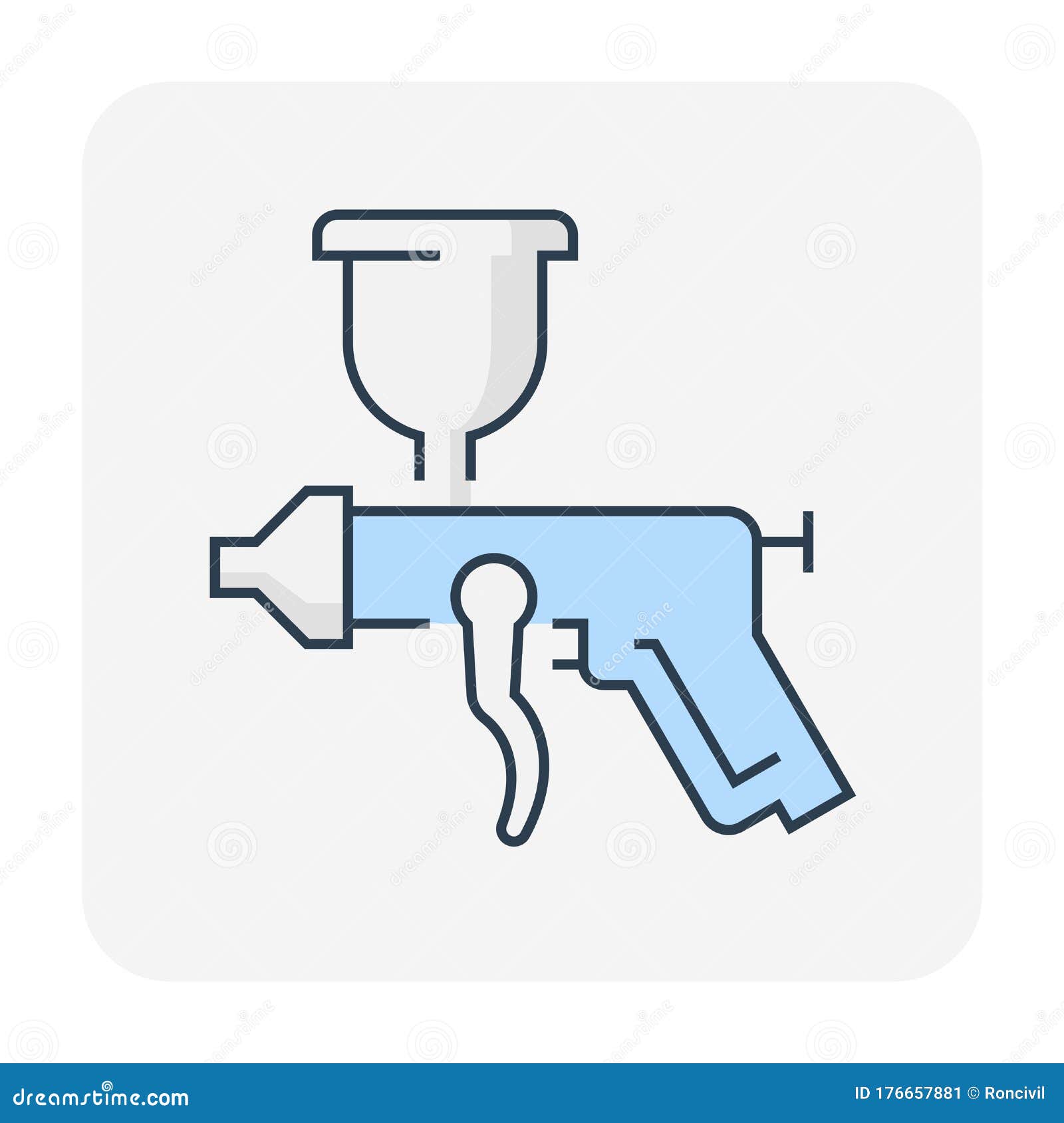 Paint gun icon stock vector. Illustration of electric 176657881