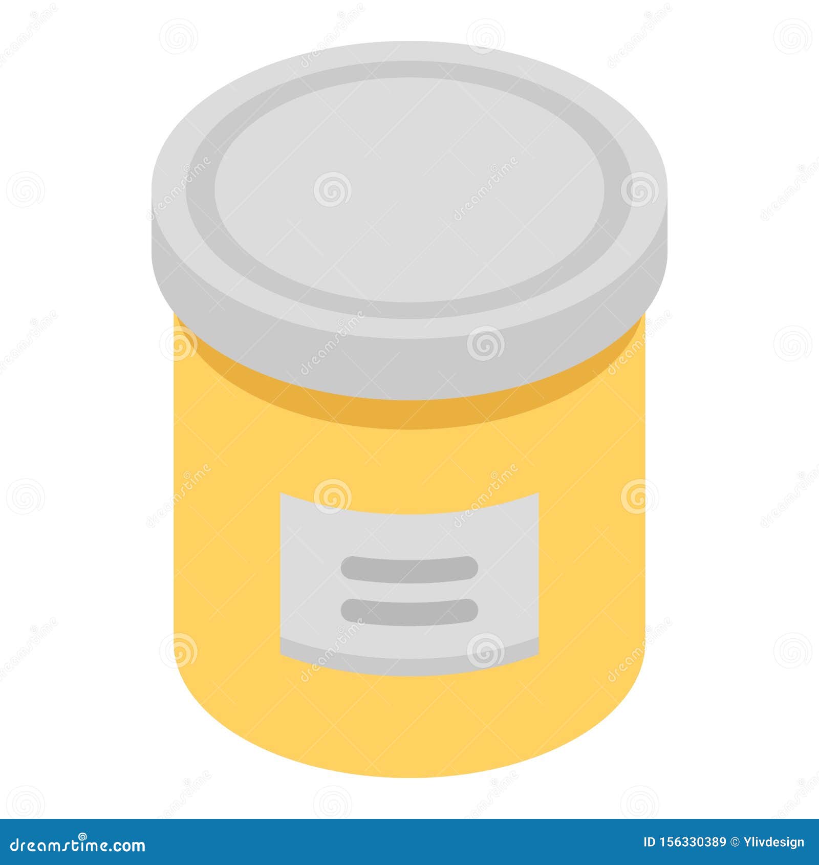 Paint Jar Icon, Isometric Style Stock Vector Illustration of color, artist 156330389