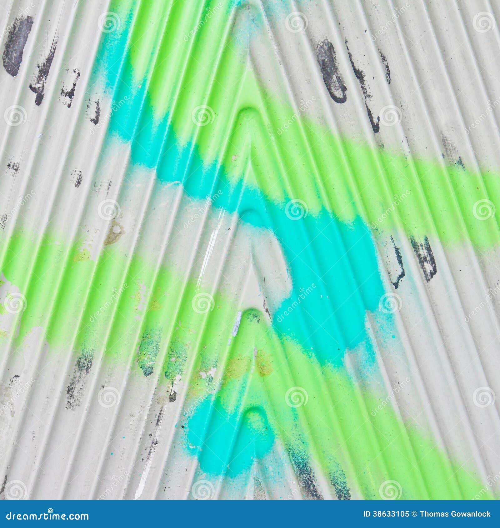 Paint lines on metal stock image. Image of blue, board 38633105