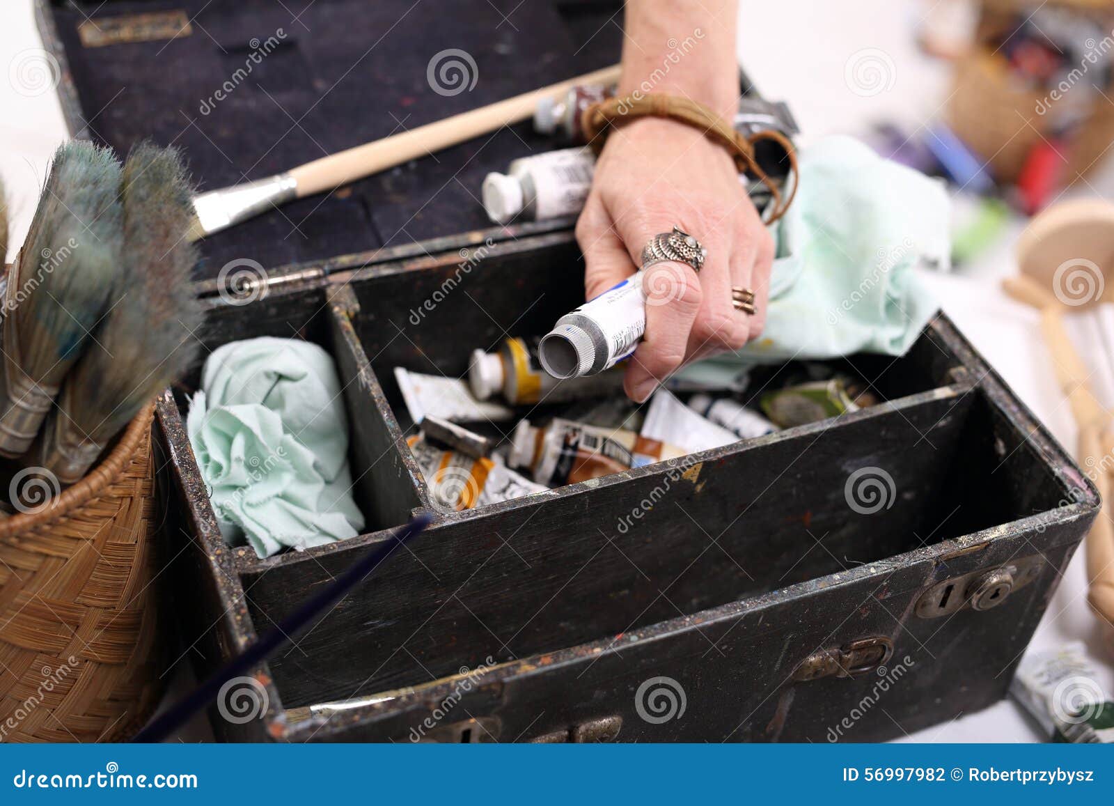 Paint and Painting Accessories Stock Photo Image of artist, studio