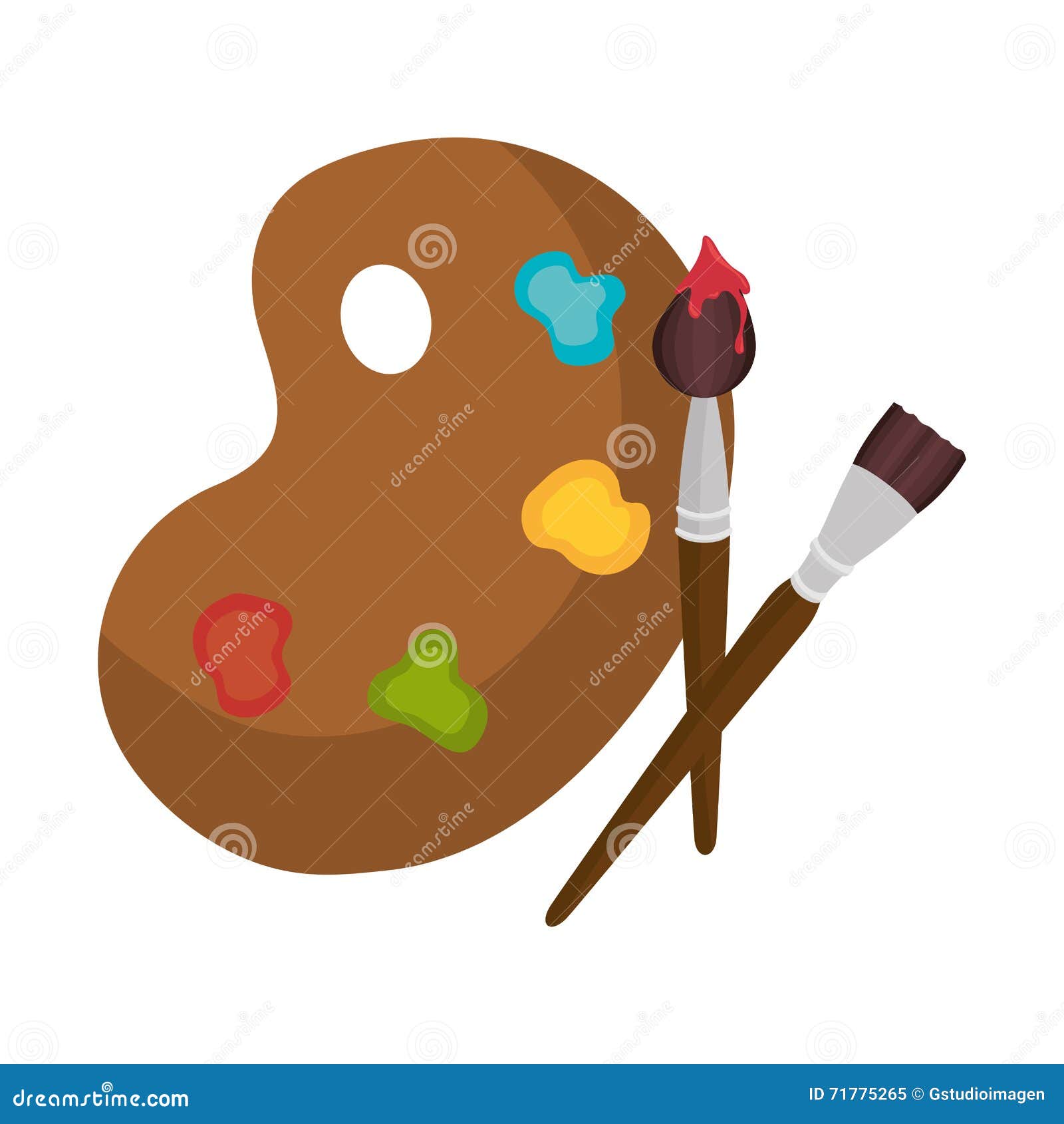 Paint pallette design stock illustration. Illustration of pallet - 71775265