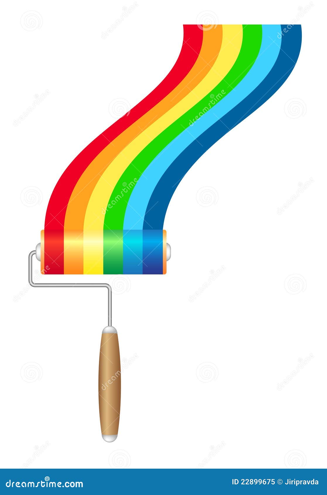 Paint Roller Brush With Rainbow Paint Royalty Free Stock Photo Image 22899675