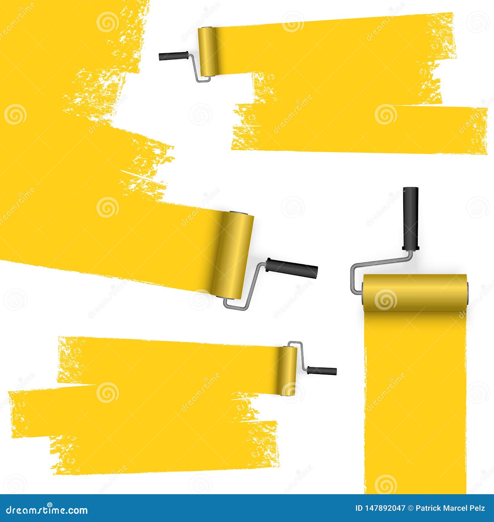 Paint Roller Concept with Markings Stock Vector - Illustration of renew ...