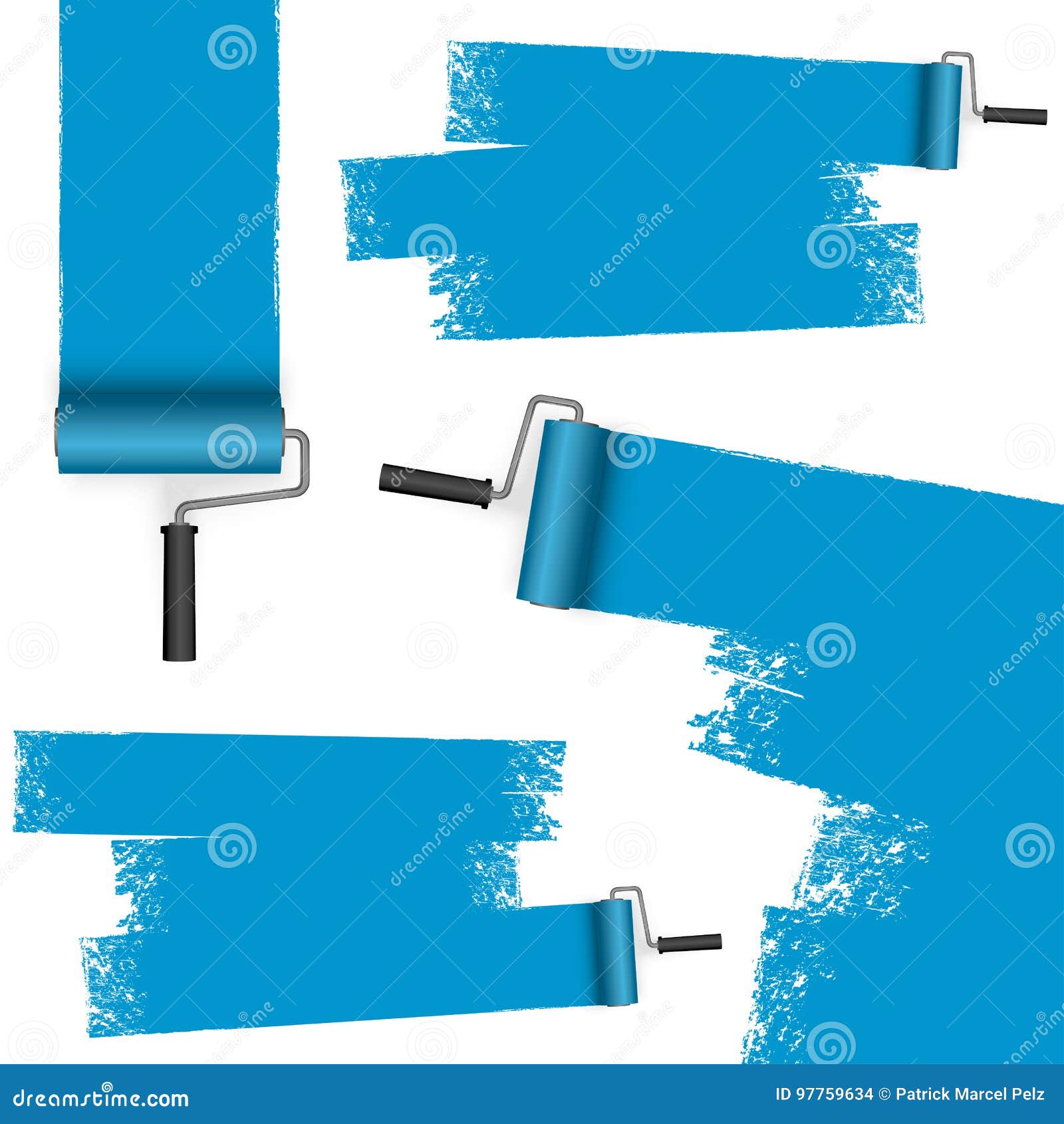 Paint roller with markings stock vector. Illustration of optional