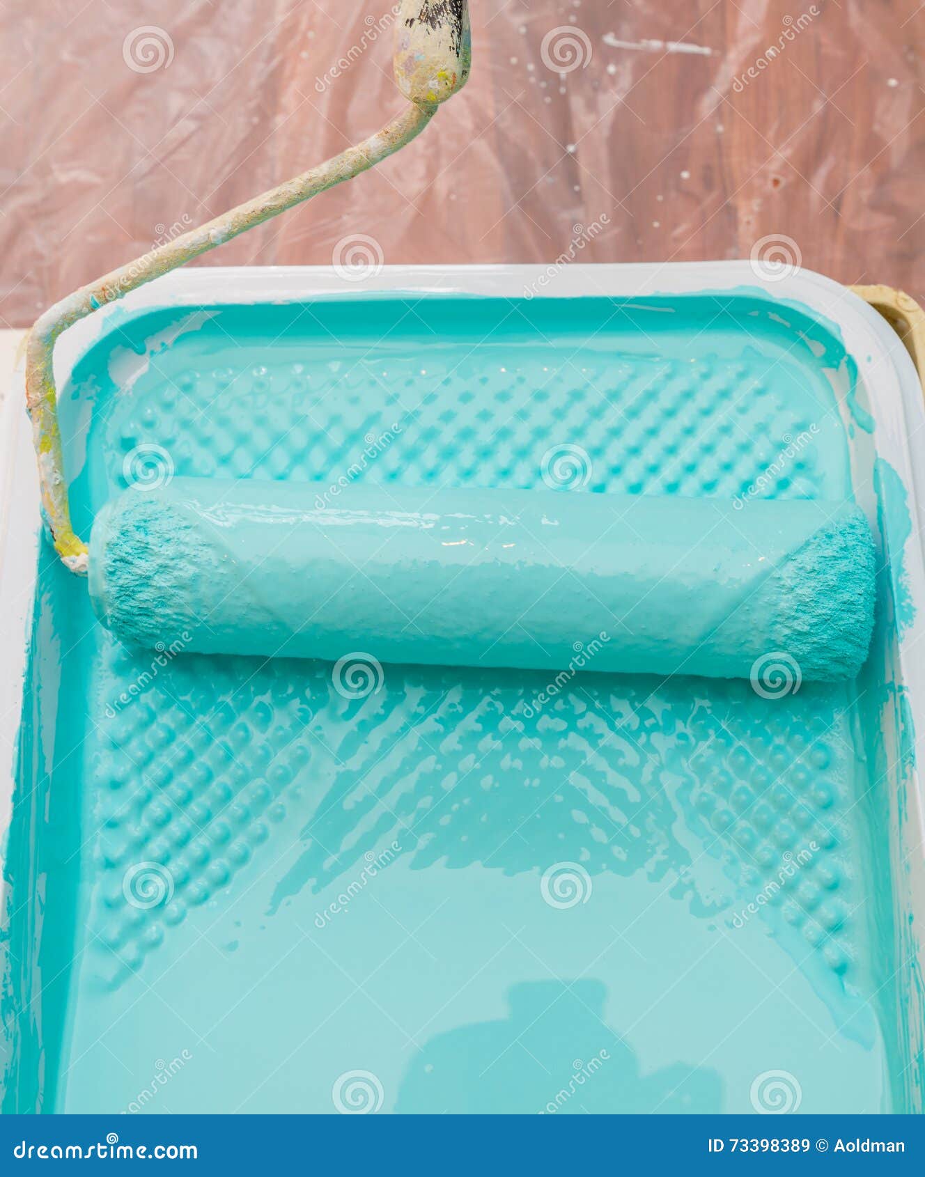 Paint roller stock image. Image of renovation, roller 73398389