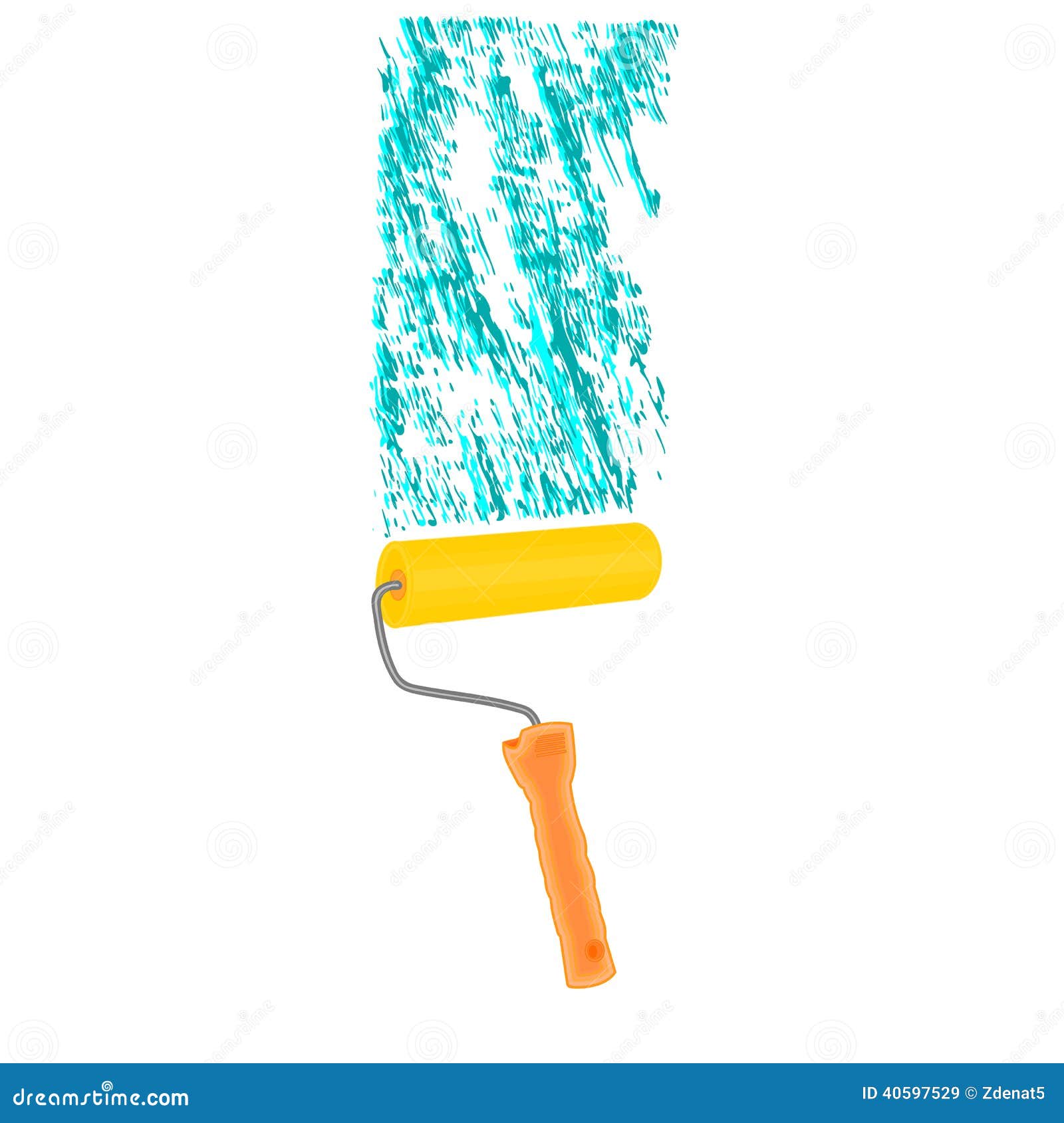 Paint roller vector stock vector. Illustration of designer 40597529