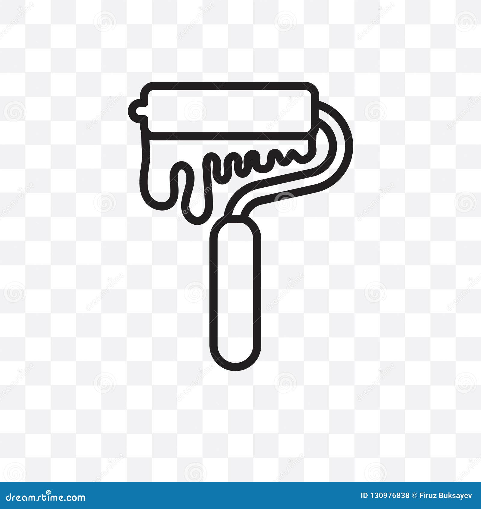 Paint Roller Vector Linear Icon Isolated on Transparent Background, Paint  Roller Transparency Concept Can Be Used for Web and Mobi Stock Vector -  Illustration of improvement, paintbrush: 130976838, image size:1600x1690