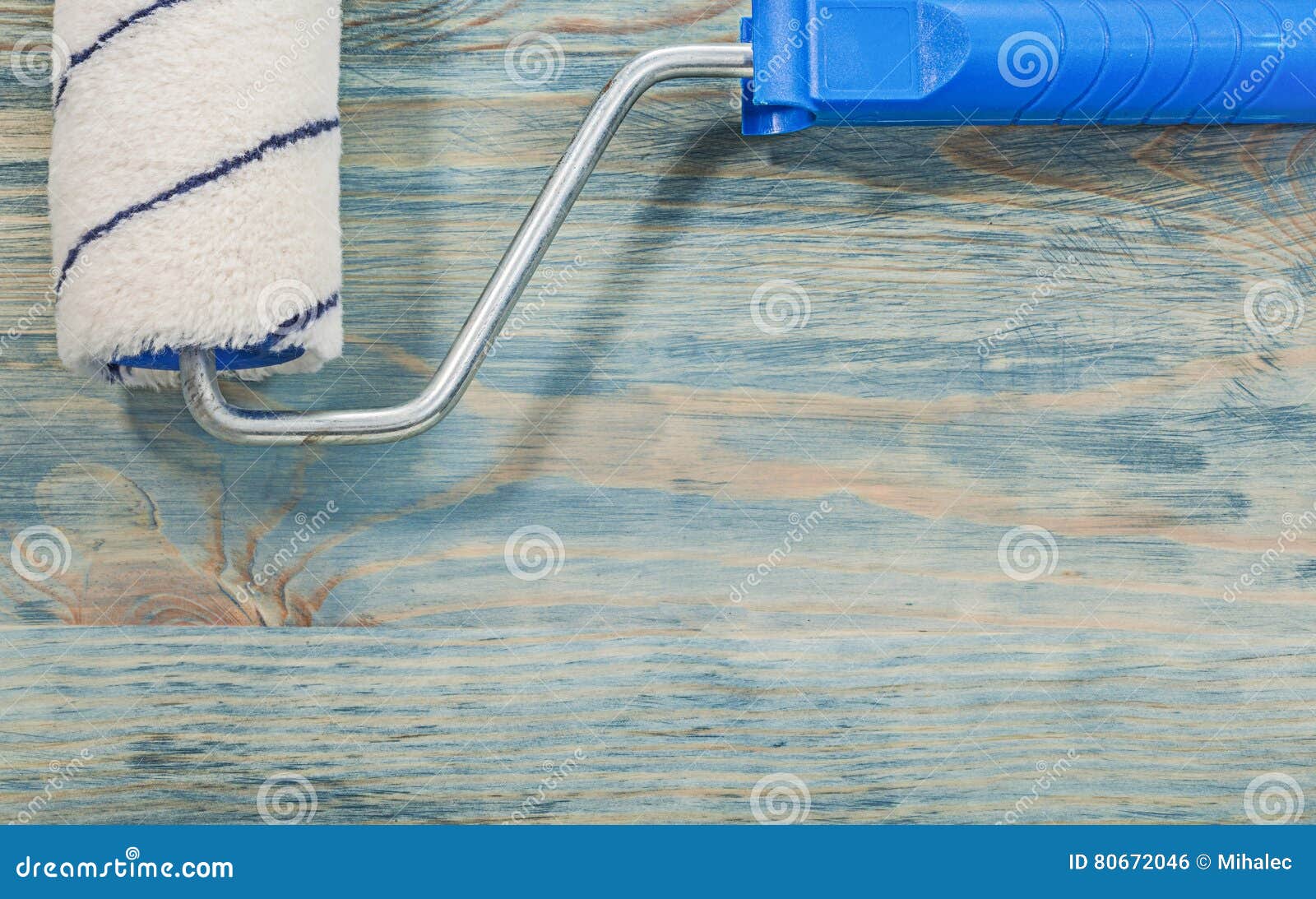 Paint Roller on Wood Board Construction Concept Stock Photo Image of