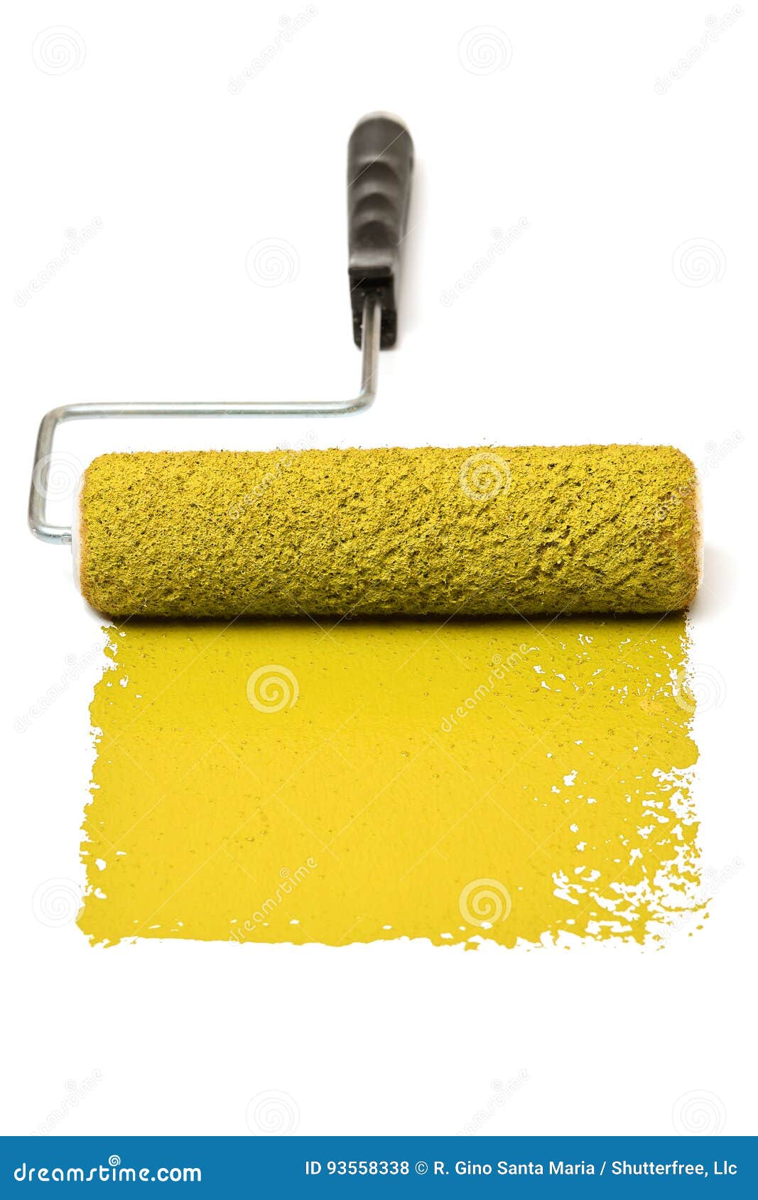 Paint Roller with Yellow stock photo. Image of object - 93558338
