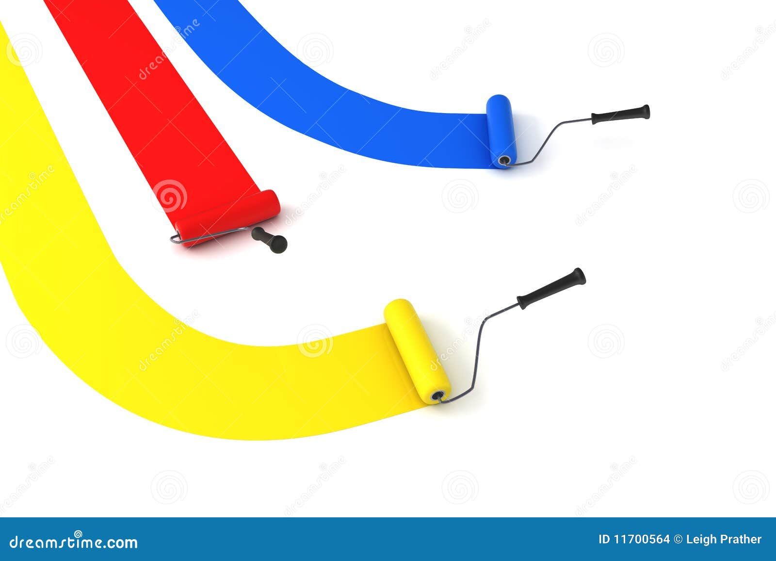 Paint rollers stock illustration. Illustration of metal 11700564