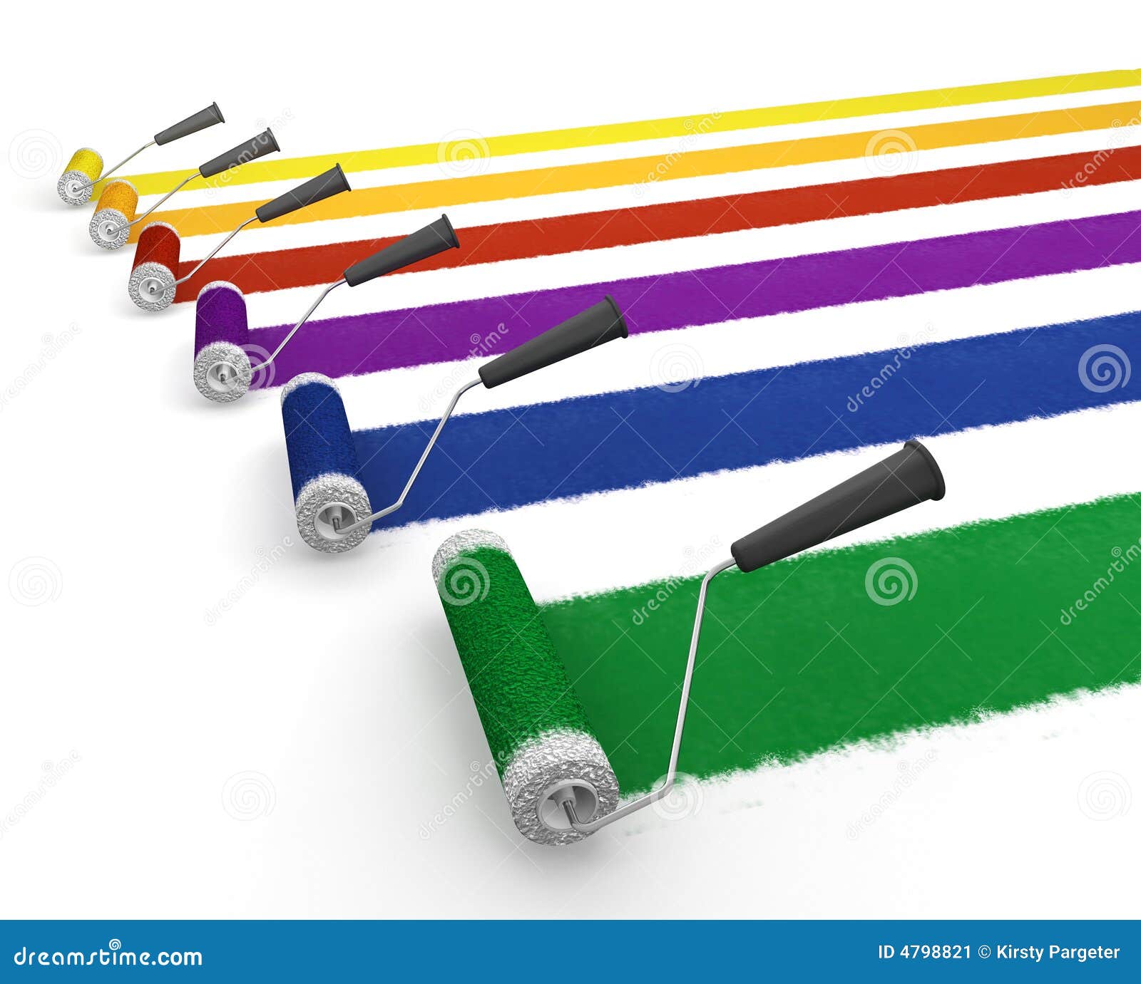 Paint rollers stock illustration. Illustration of isolated 4798821