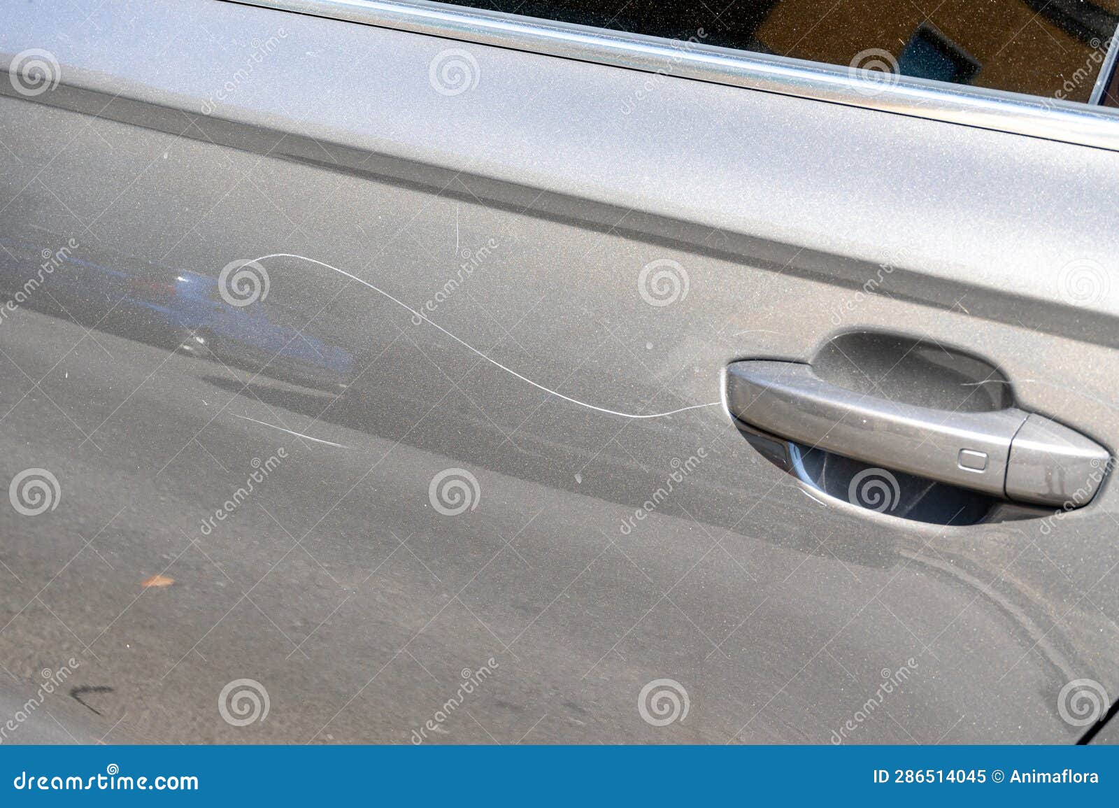 Paint scratches on the car stock image. Image of damage 286514045