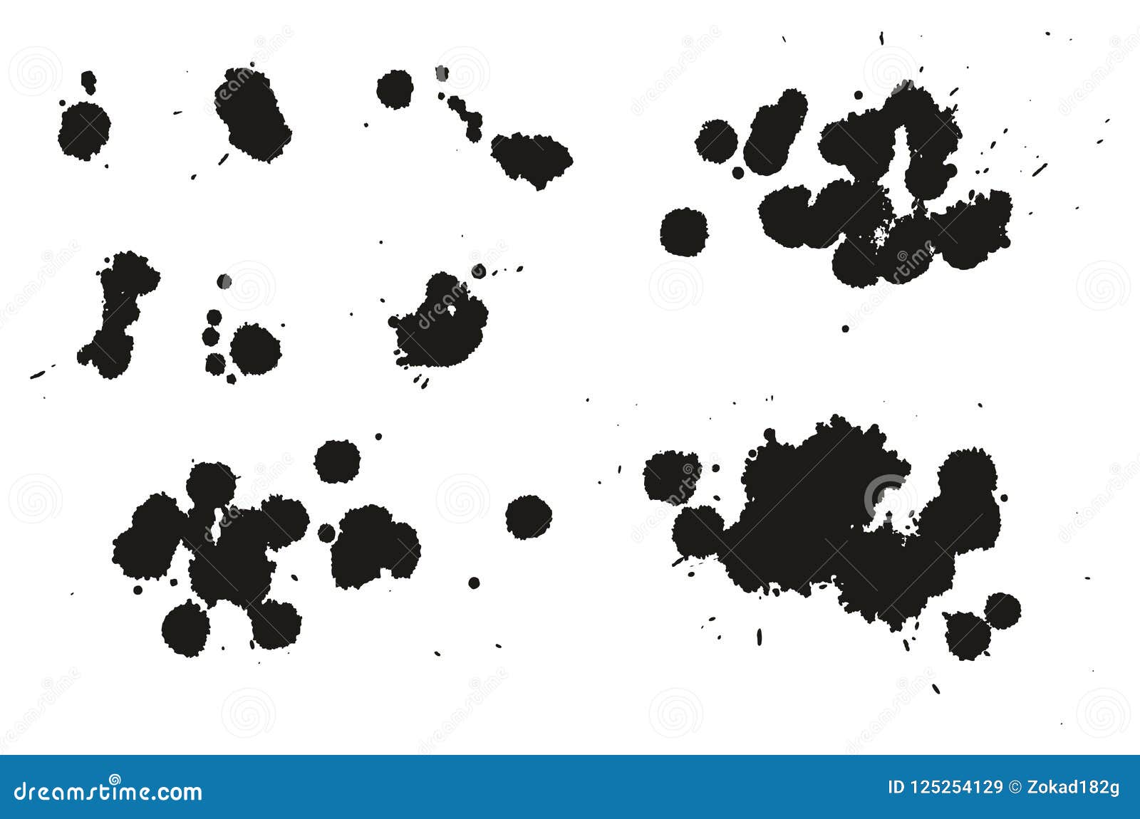 Paint Splatter Dots, Splashes & Backgrounds Set 03 Stock Vector ...