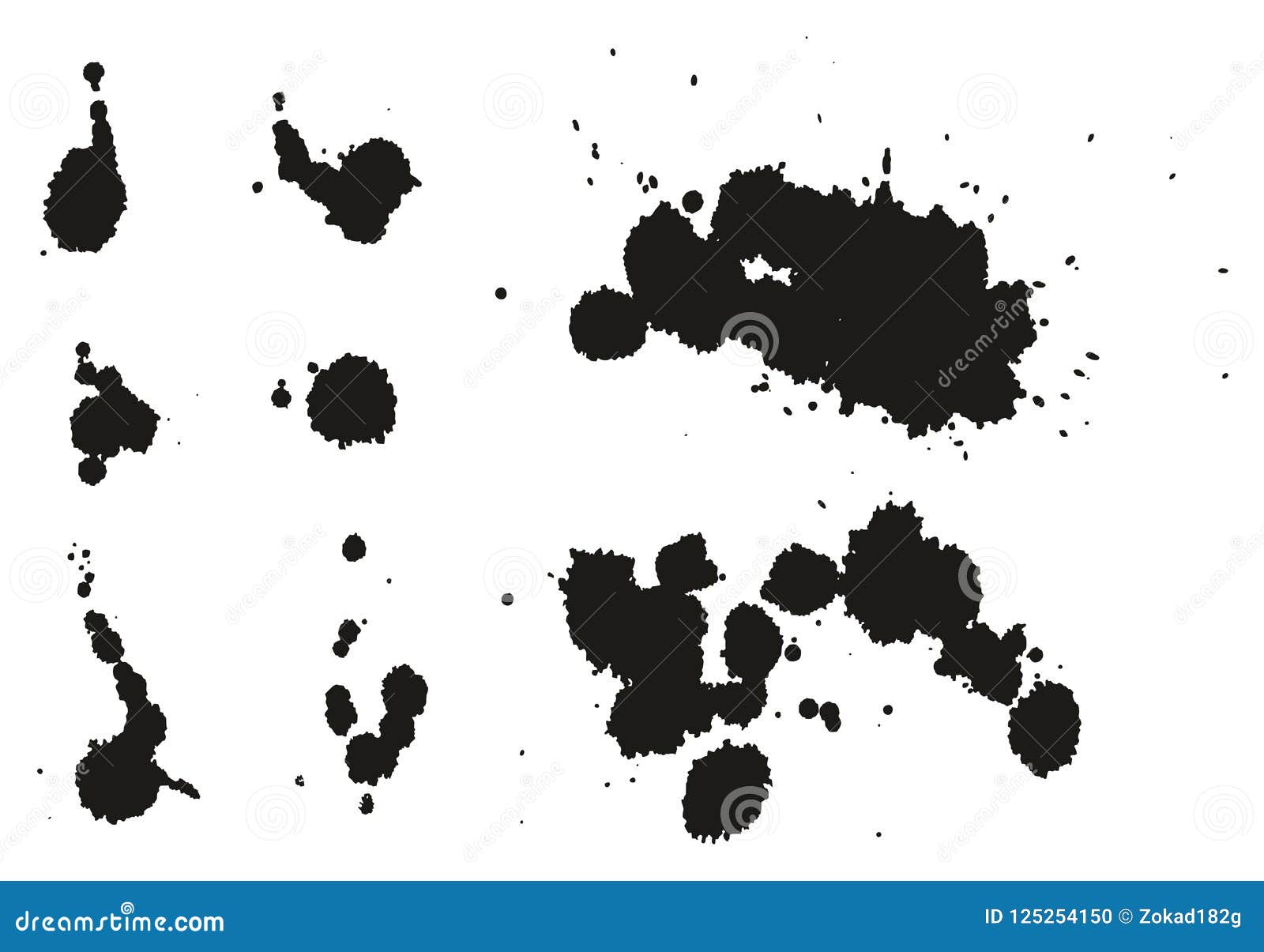 Paint Splatter Dots, Splashes & Backgrounds Set 05 Stock Vector ...
