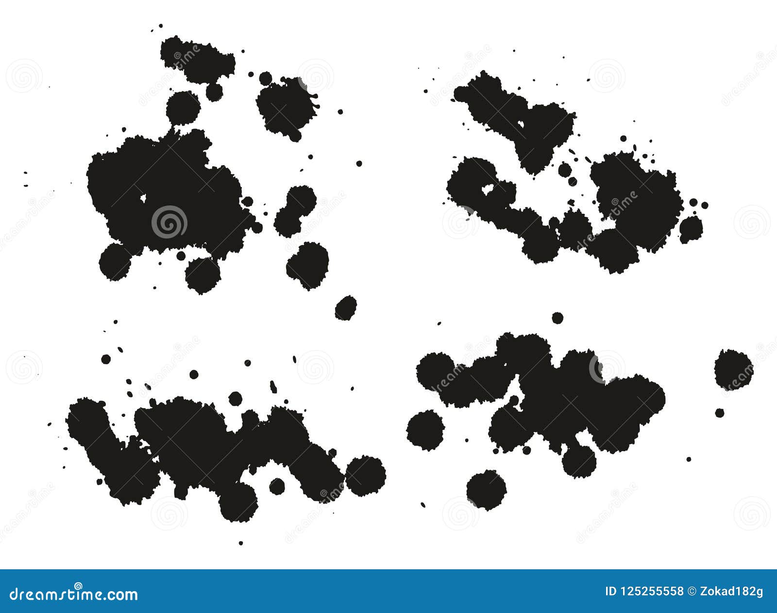 Paint Splatter Dots, Splashes & Backgrounds Set 06 Stock Vector ...