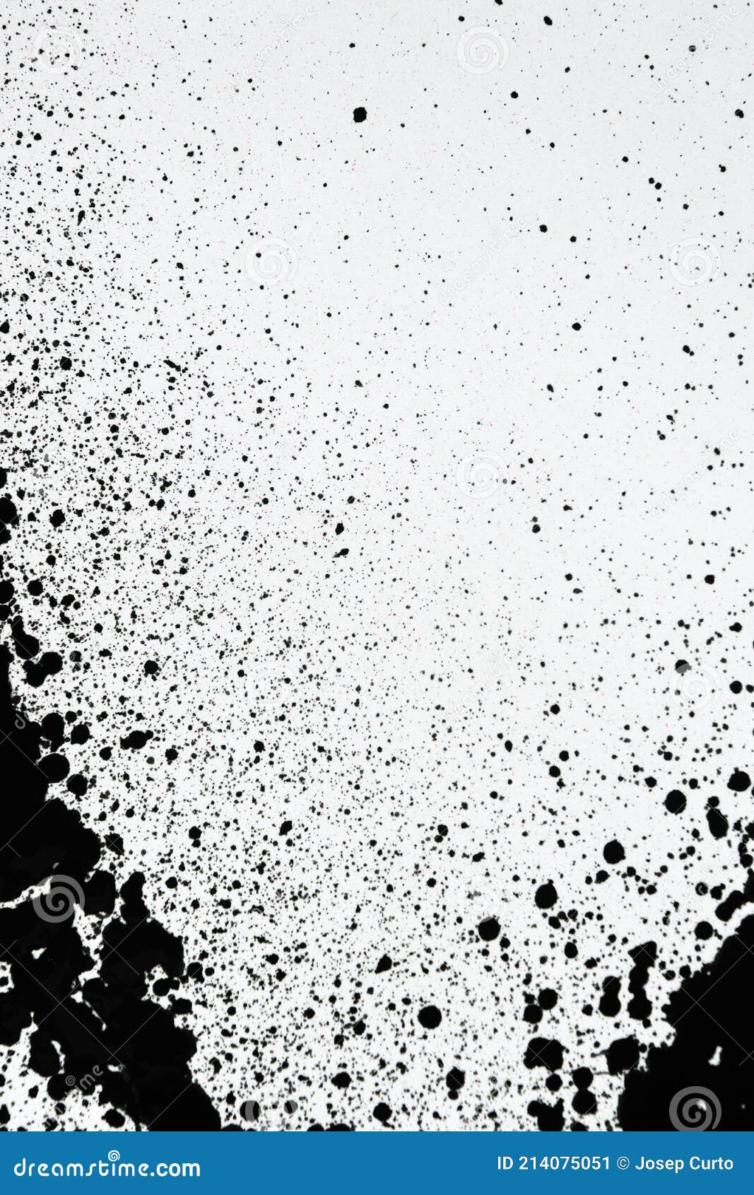 A Paint Splatterand Stripe on a White Paper Stock Image Image of