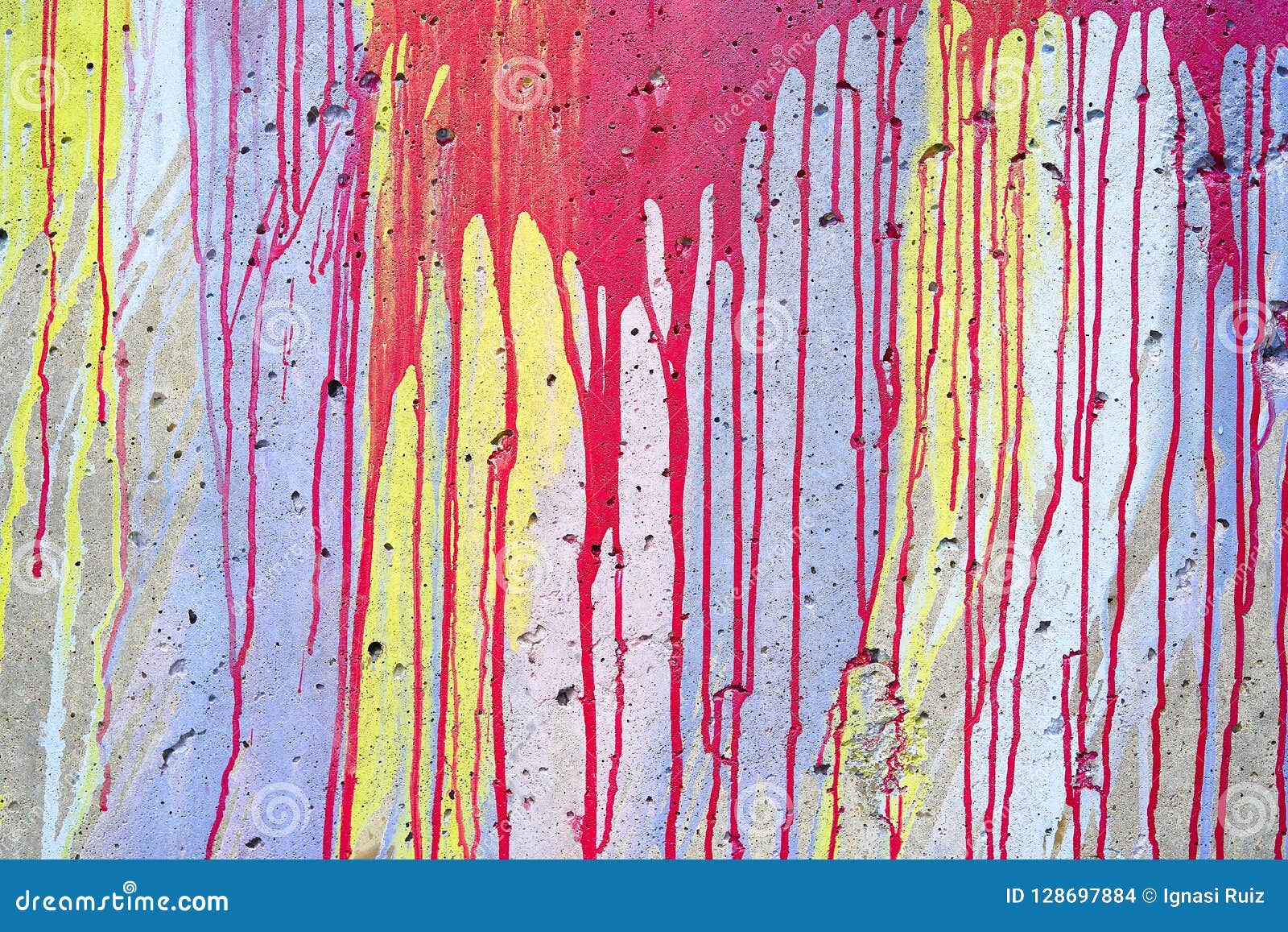 Paint spots on the wall. stock photo. Image of modern 128697884