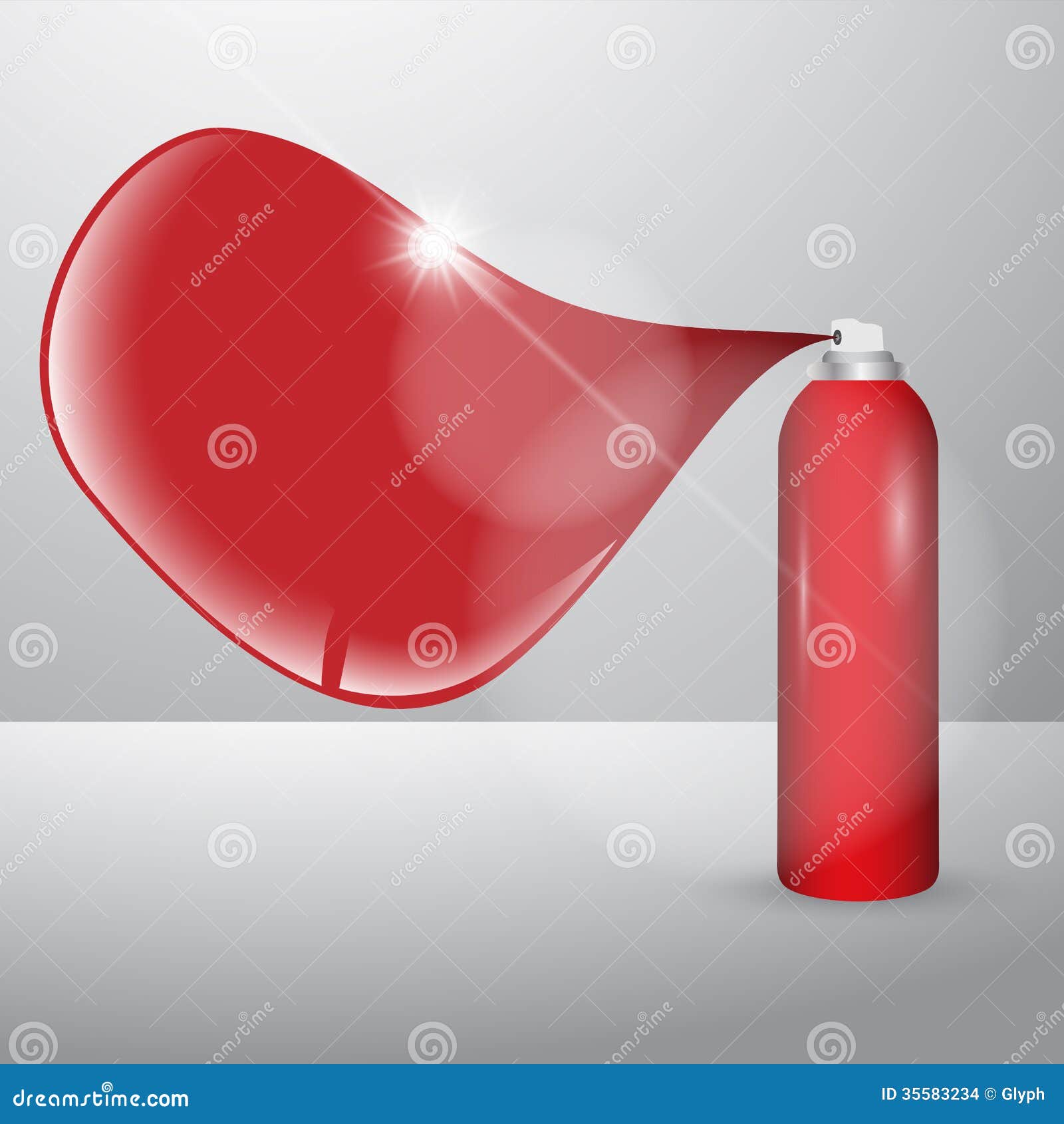 Paint Spray Can With Speach Bubble Stock Vector - Illustration of