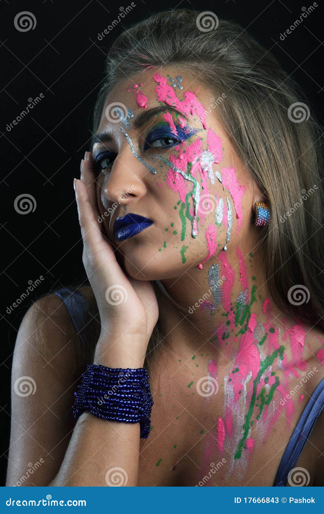 Paintstained stock image. Image of closeup, bright, elegance 17666843