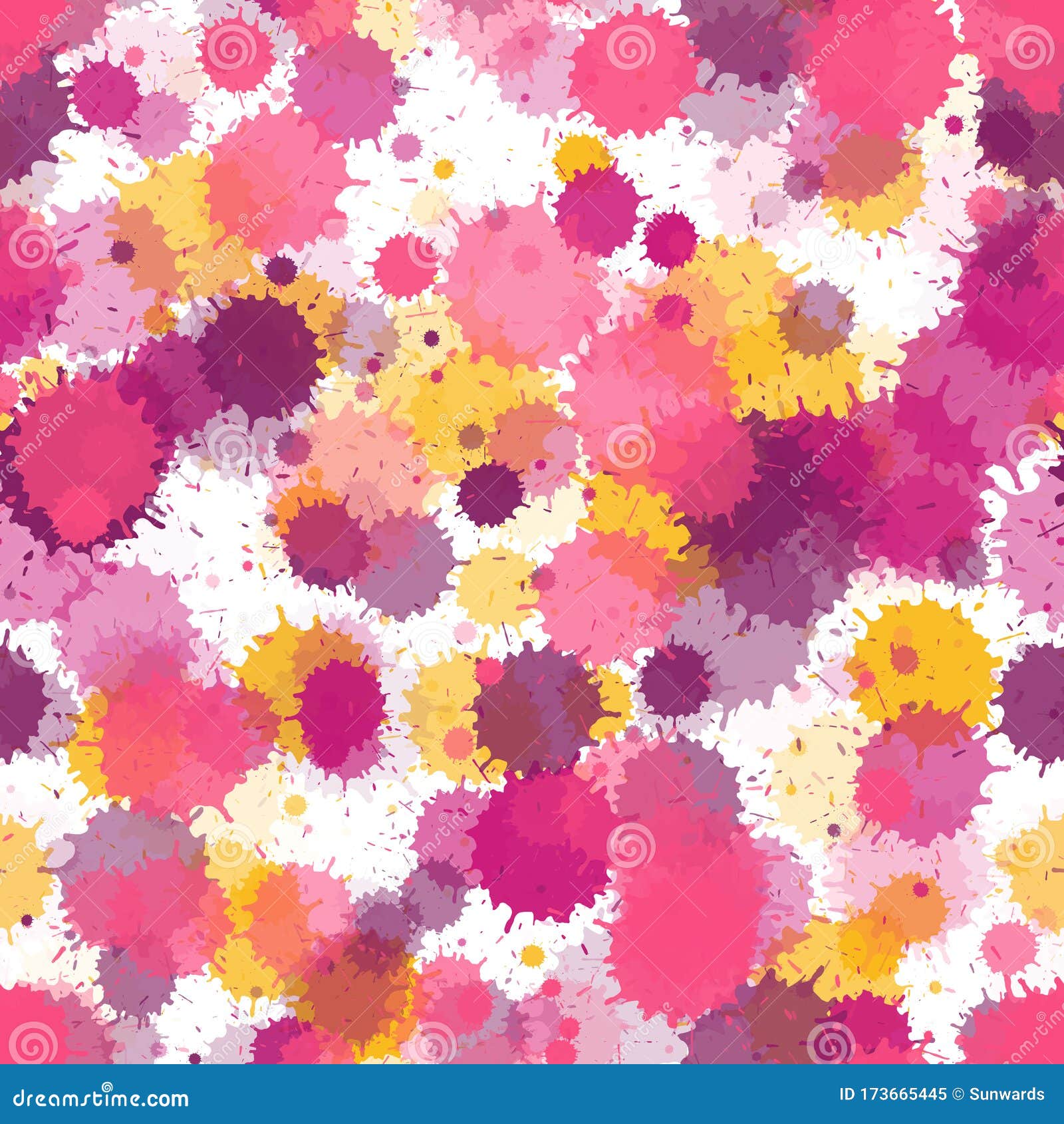 Paint Stains Vivid Seamless Pattern Stock Vector - Illustration of ...