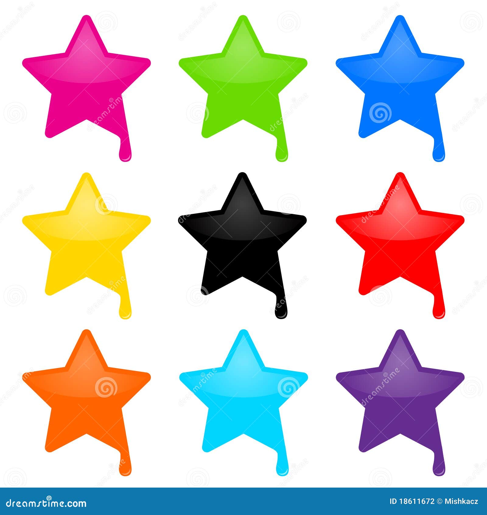 Paint star stock vector. Illustration of color, glass 18611672