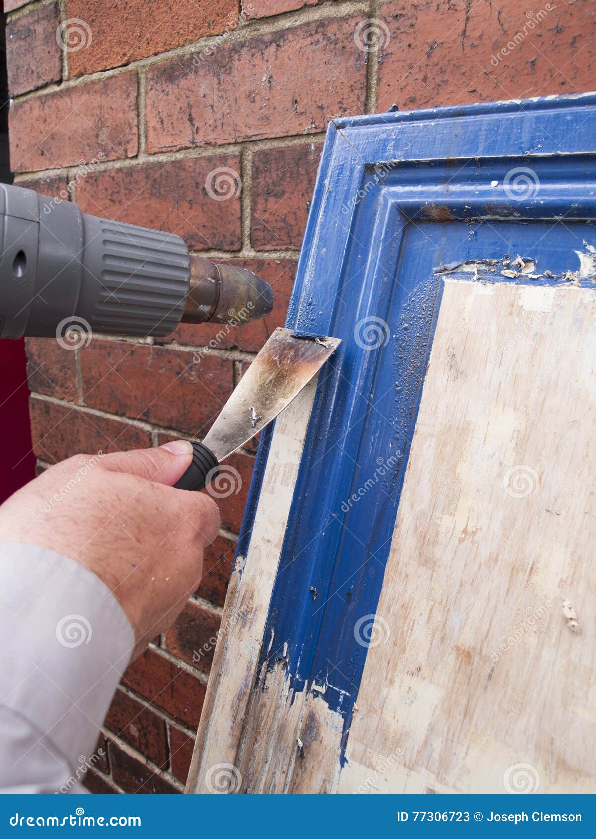 Paint Stripping Kitchen Cupboards Stock Image Image Of Yourself