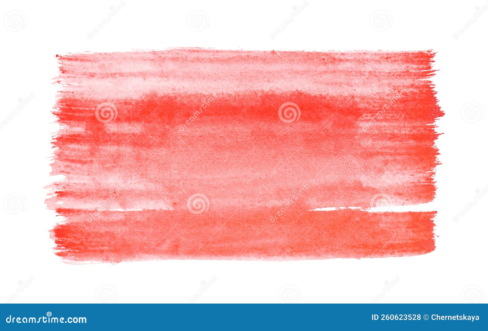 Paint Stroke Drawn with Brush on White Background Stock Photo Image