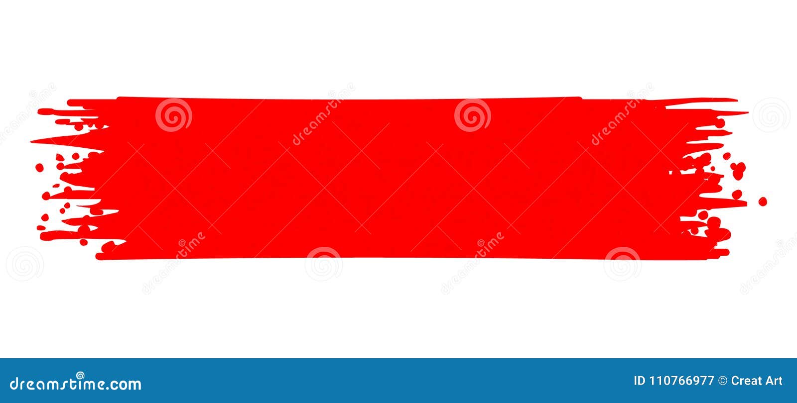 Paint Stroke Red Vector.Brush Stroke. Stock Vector - Illustration of  background, stroke: 110766977