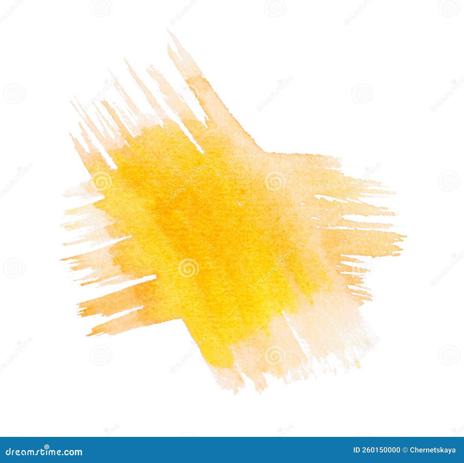 Paint Strokes Drawn with Brush on White Background Stock Illustration