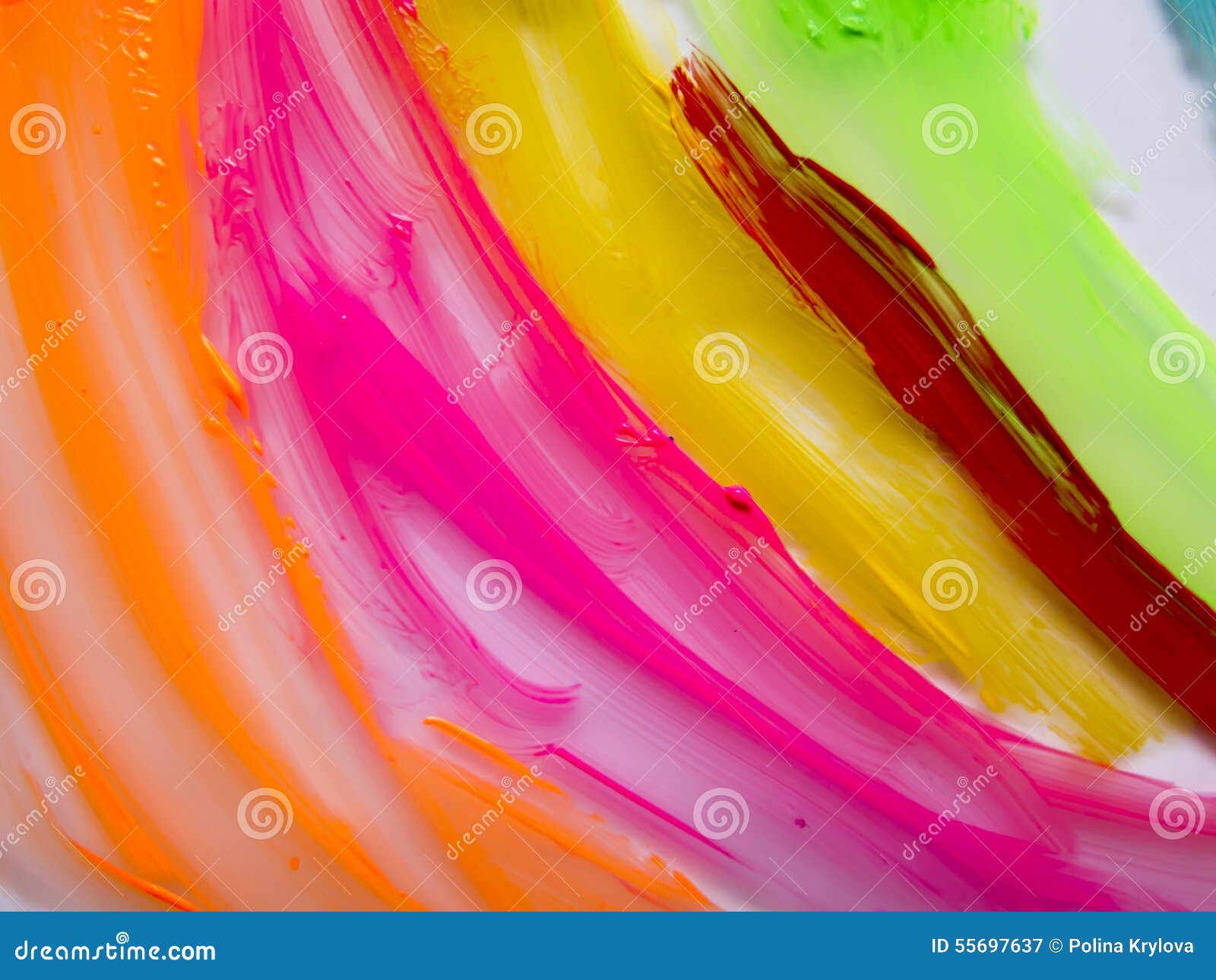 Paint Strokes on the Glossy Surface on the Lumen Stock Image - Image of ...