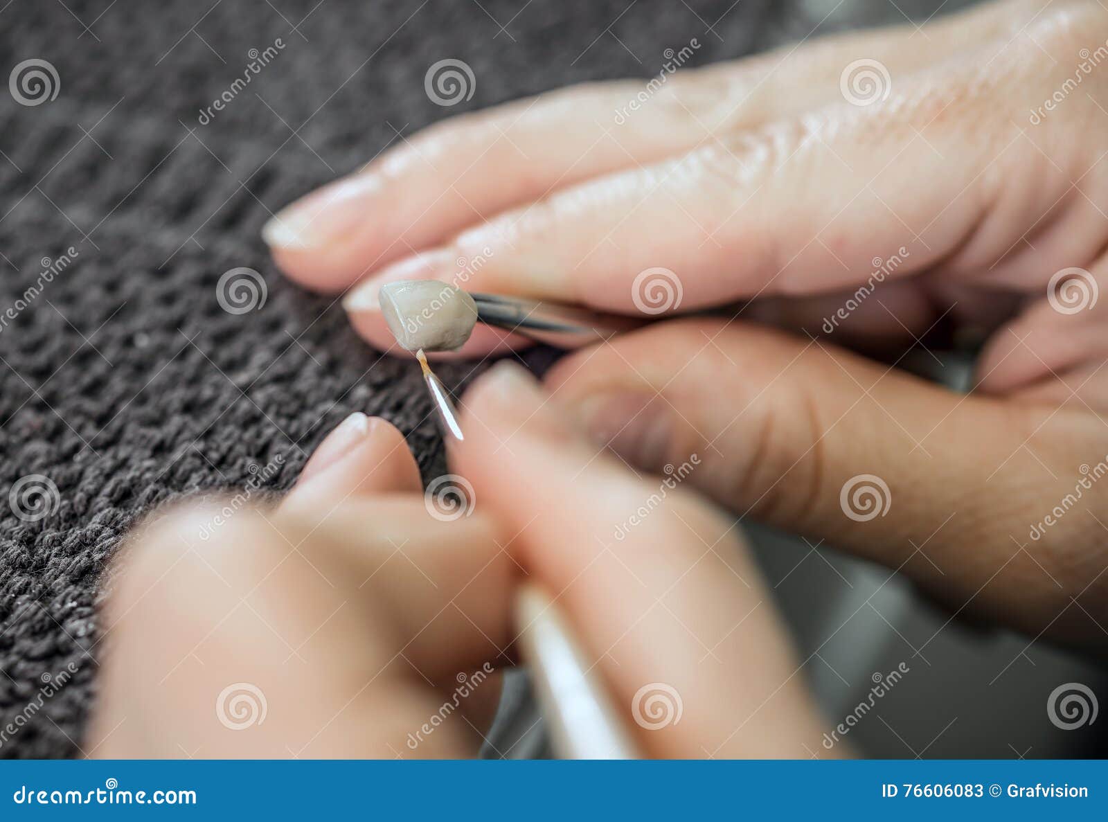 Paint a tooth crown stock image. Image of denture, paint 76606083